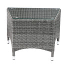 Tashelle - Patio Bistro Set - Gray Fabric & Gray Wicker - Atlantic Fine Furniture Inc