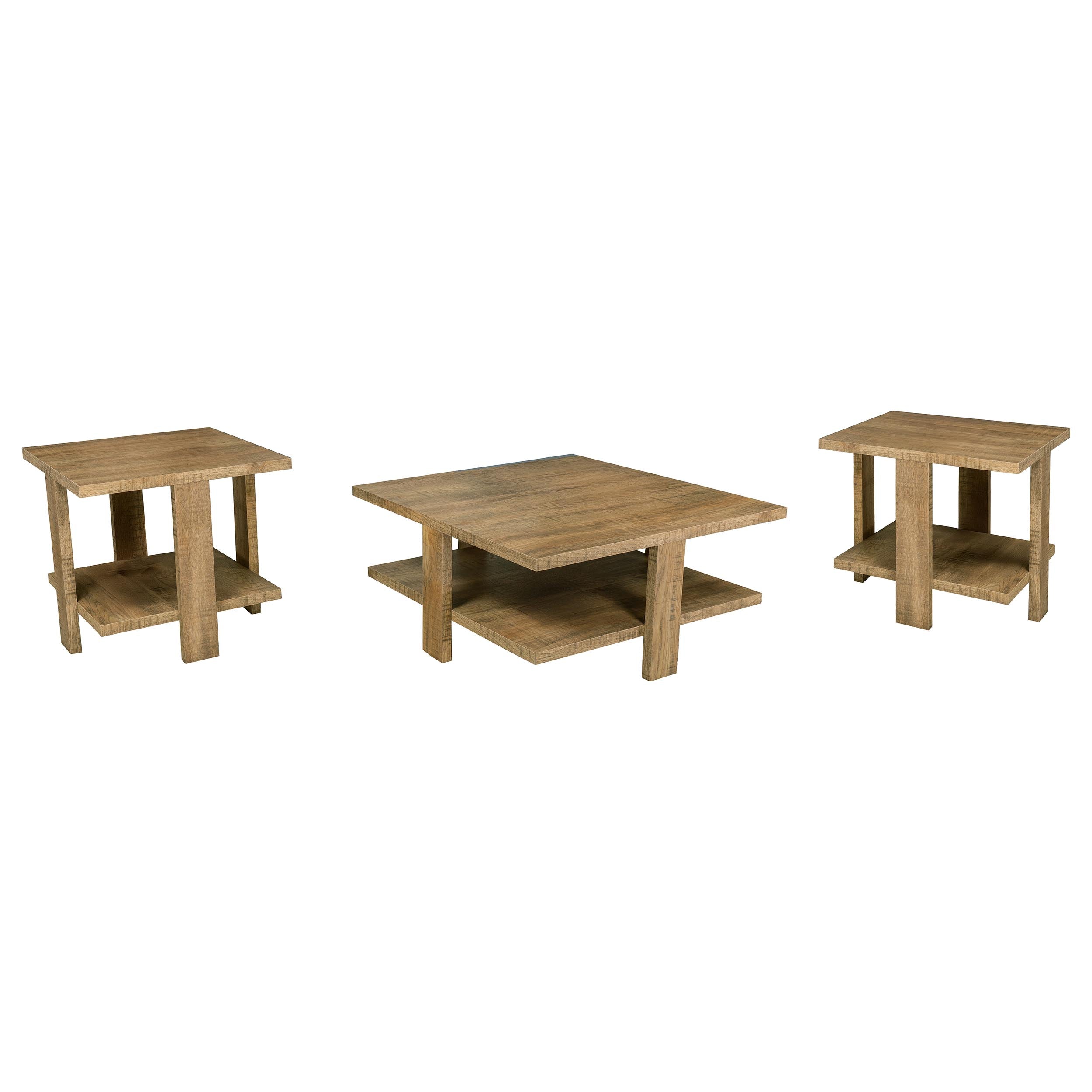 Dawn 3-piece Round Coffee and End Table Set Mango Brown — view 2