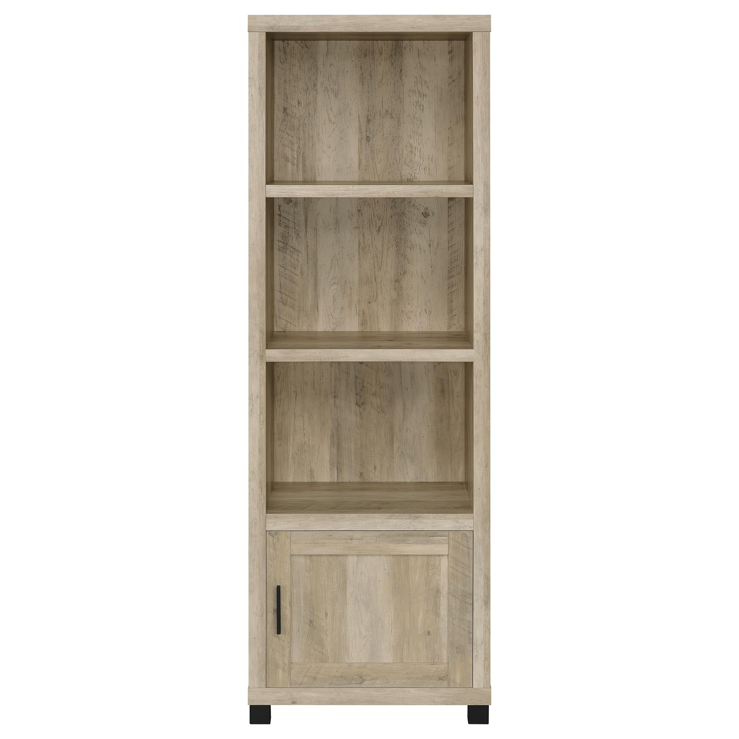 Sachin 3-shelf Engineered Wood Media Tower Distressed Pine — view 4