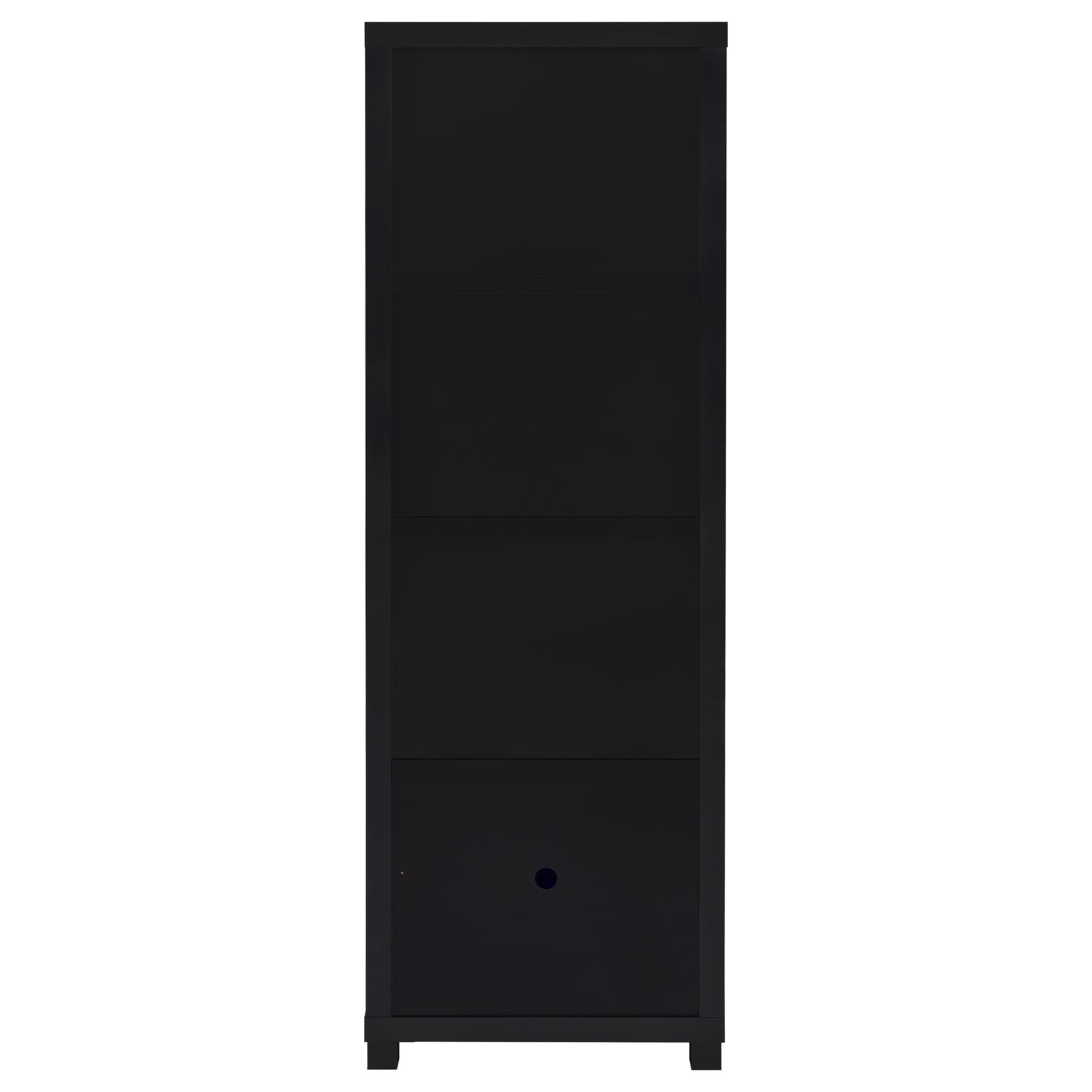 Jupiter 3-shelf Engineered Wood Media Tower Black — view 7