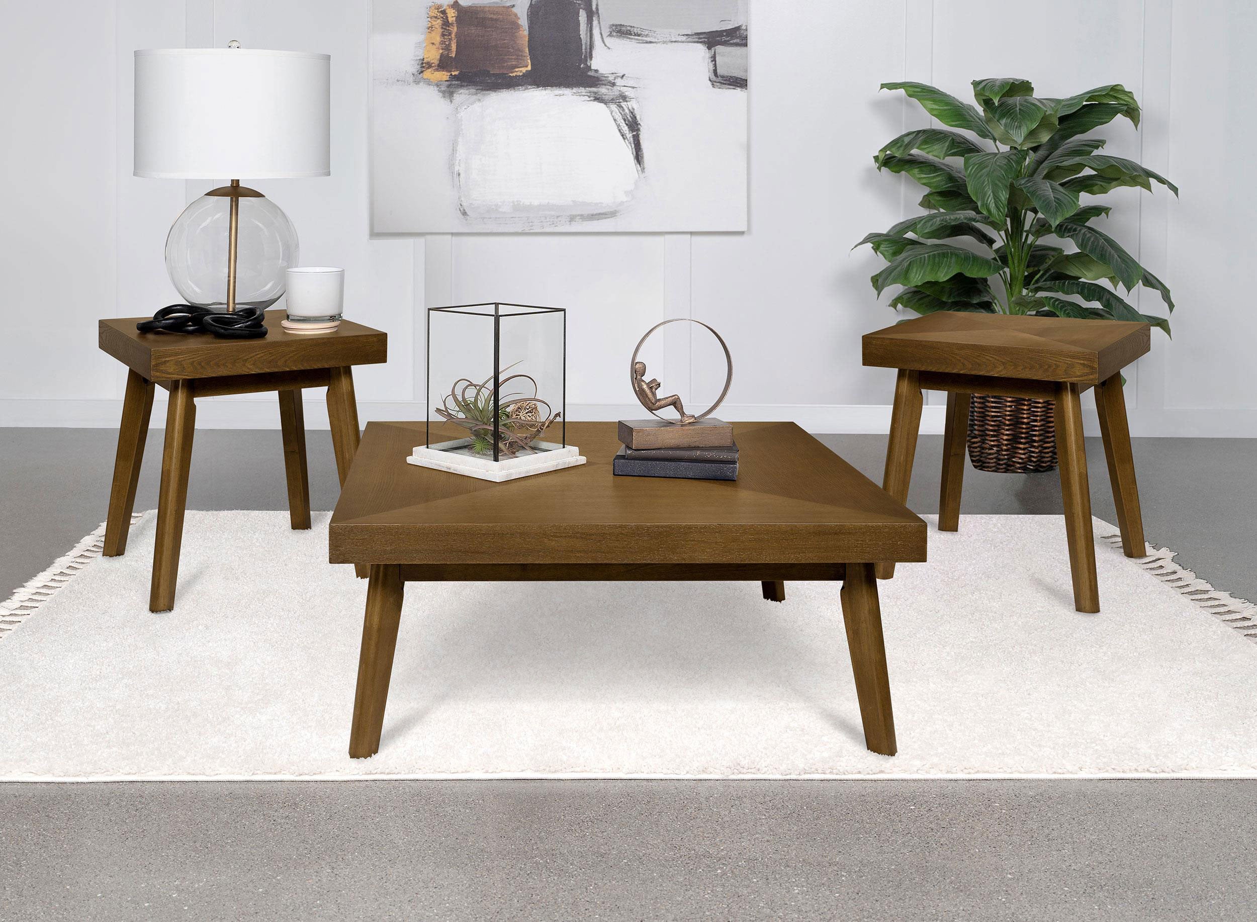 Westerly 3-piece Square Coffee and End Table Set Walnut — view 1