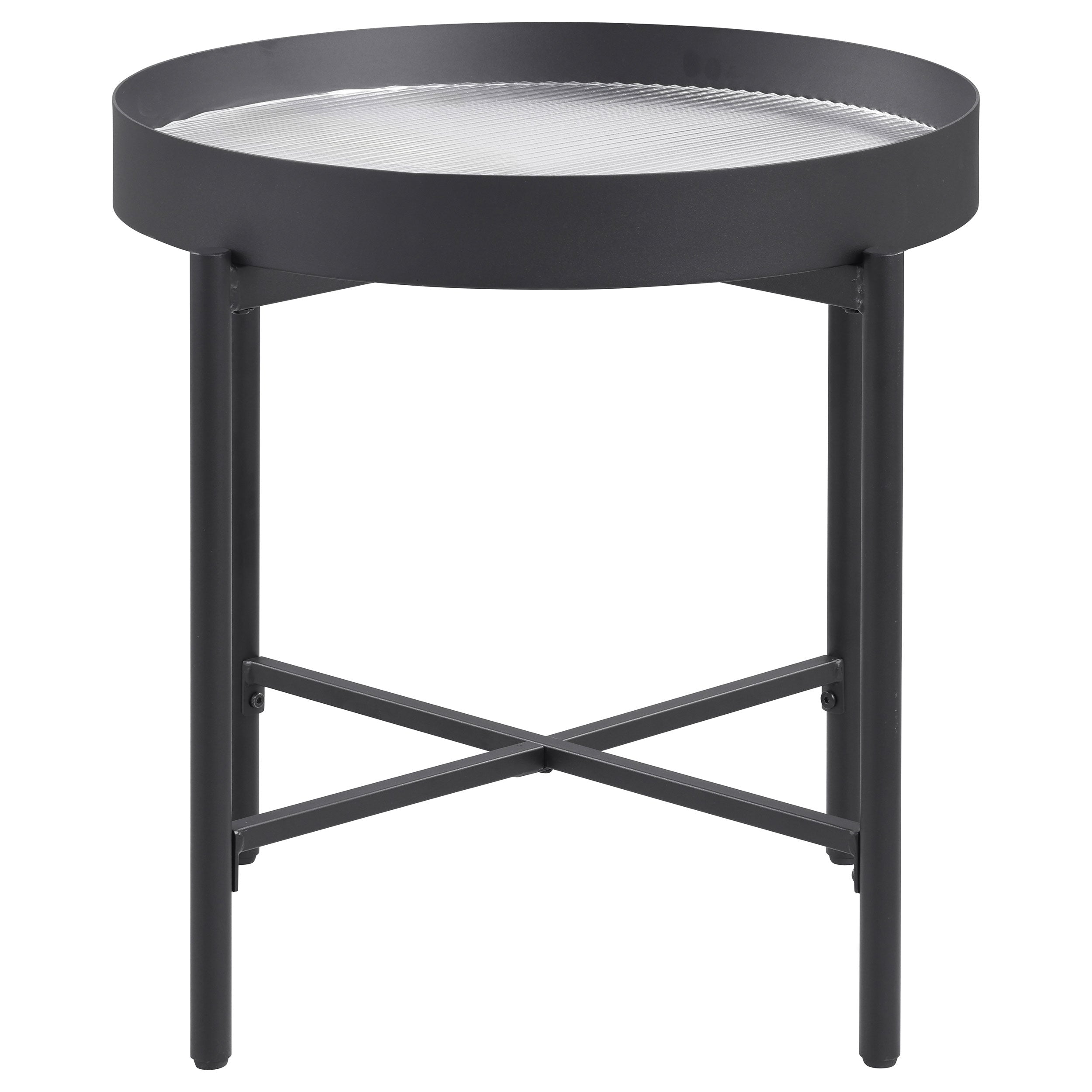 Ozella 3-piece Round Coffee and End Table Set Sandy Black — view 11