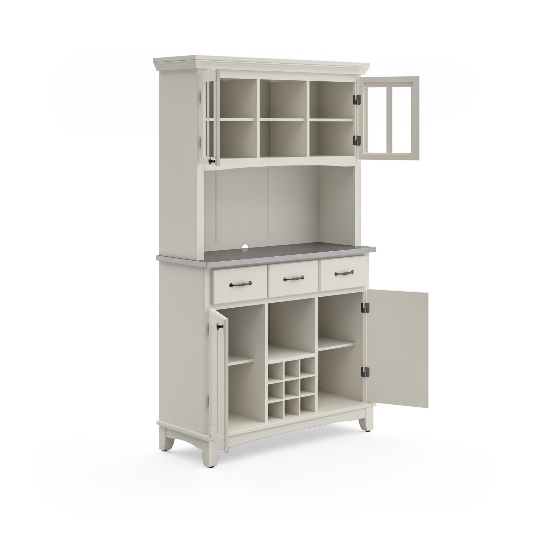 Buffet Of Buffets - Buffet With Hutch Stainless Steel Top
