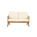 Hueber - Outdoor And Rope 4 Seater Chat Set With Cushions - Teak