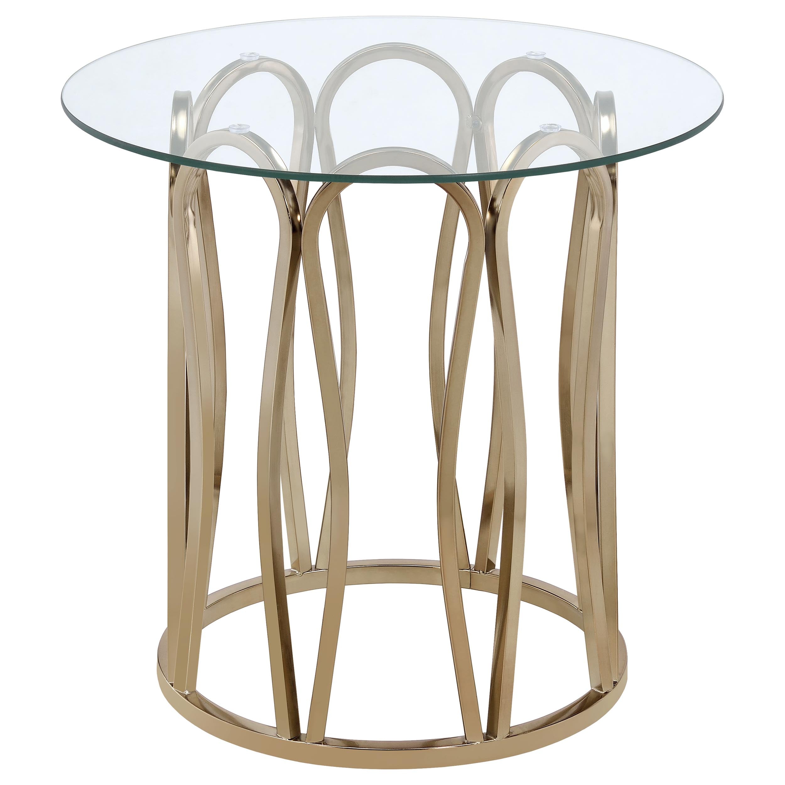 Monett 2-piece Coffee and End Table Set Chocolate Chrome — view 3