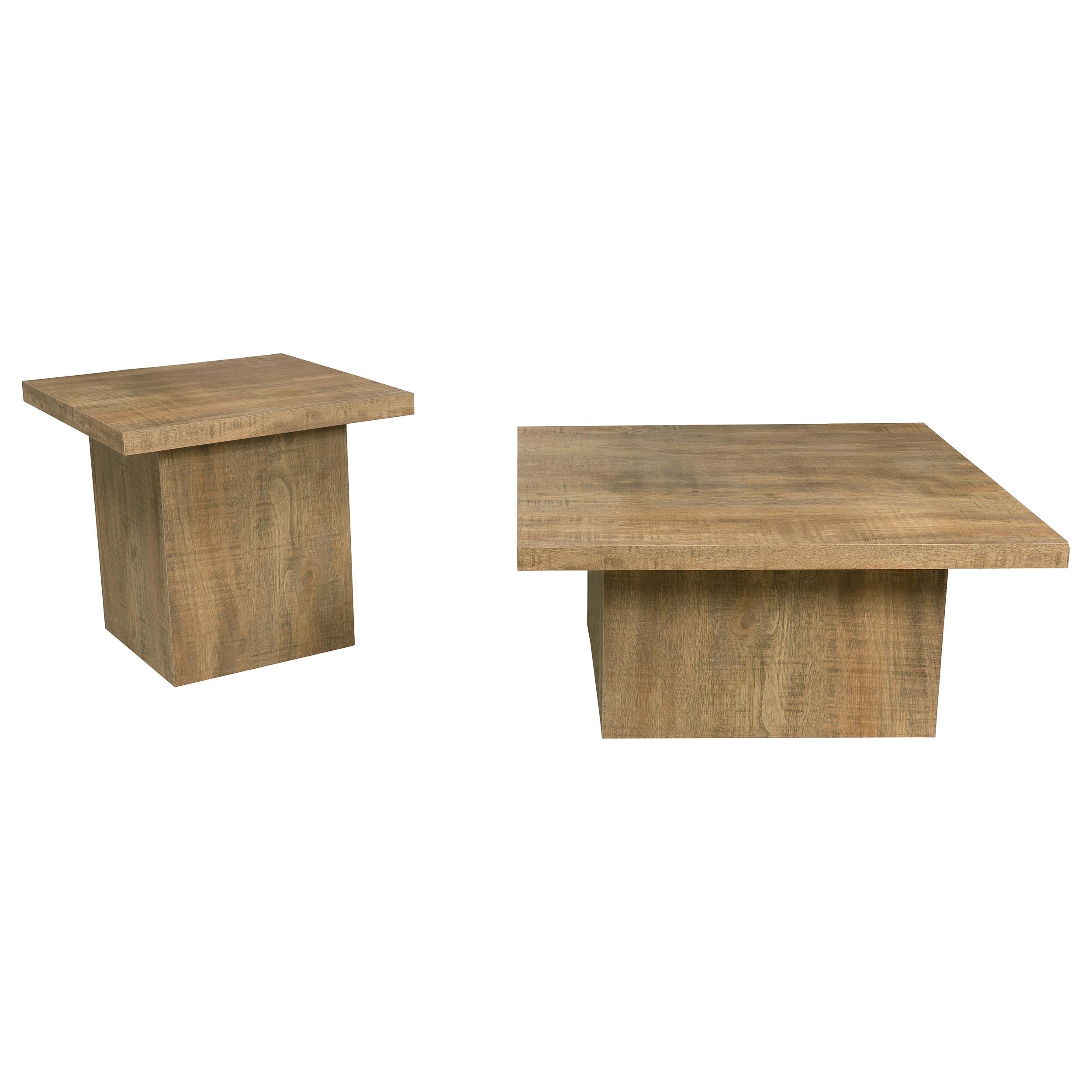 Devar 2-piece Square Coffee and End Table Set Mango — view 2