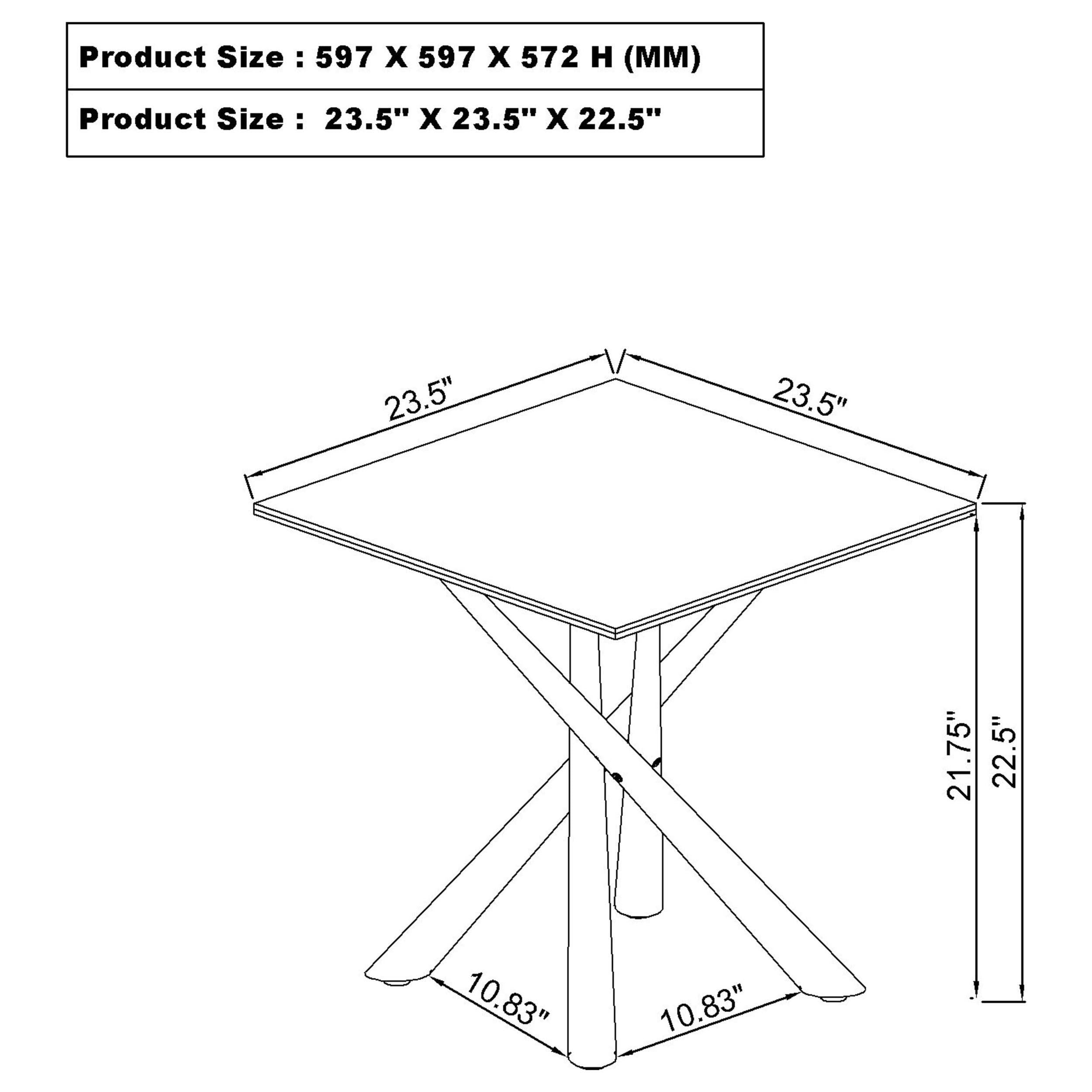 Carvell Square Sintered Stone End Side Table Mirage White — view 9