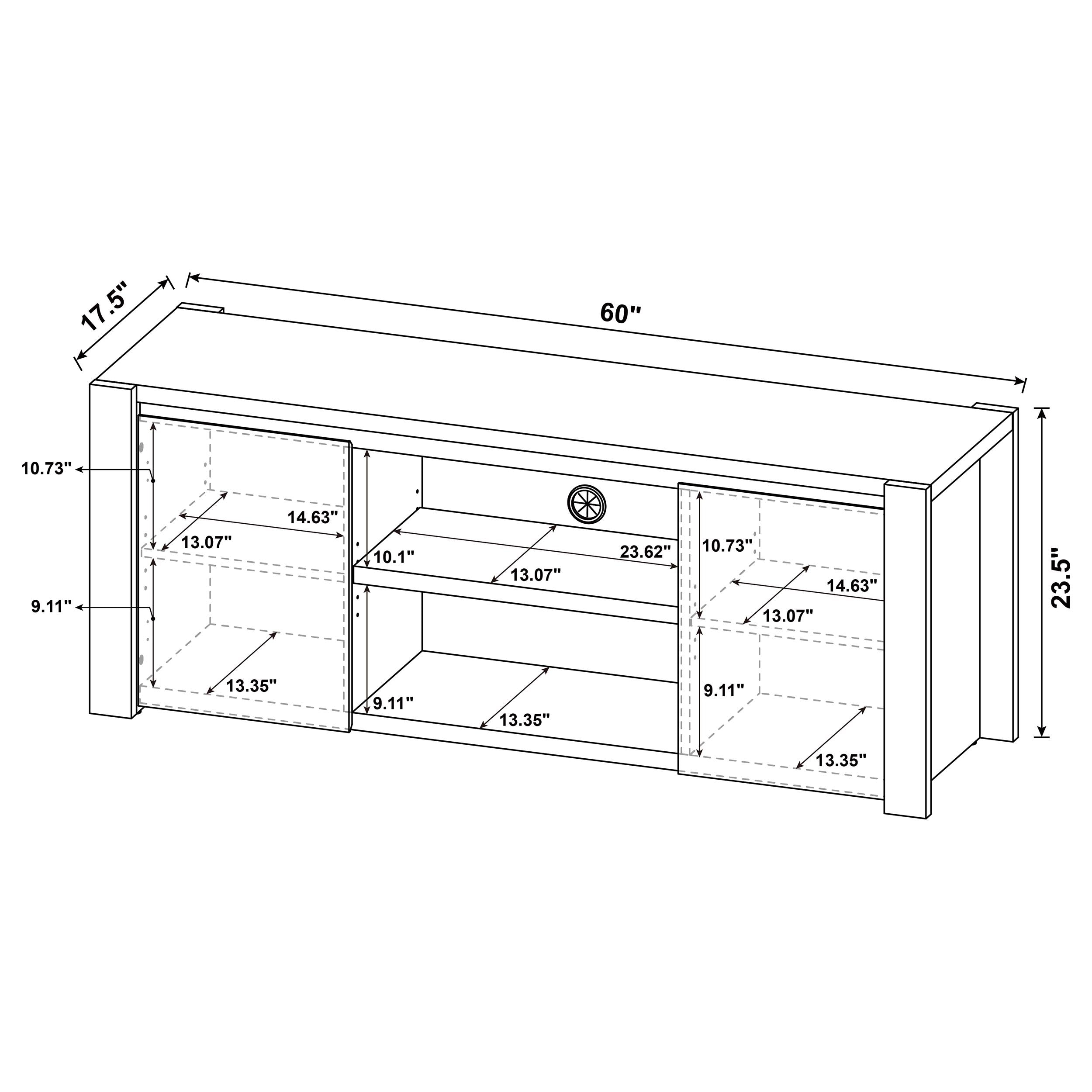 Laurelton 3-piece Entertainment Center TV Stand Light Oak — view 18