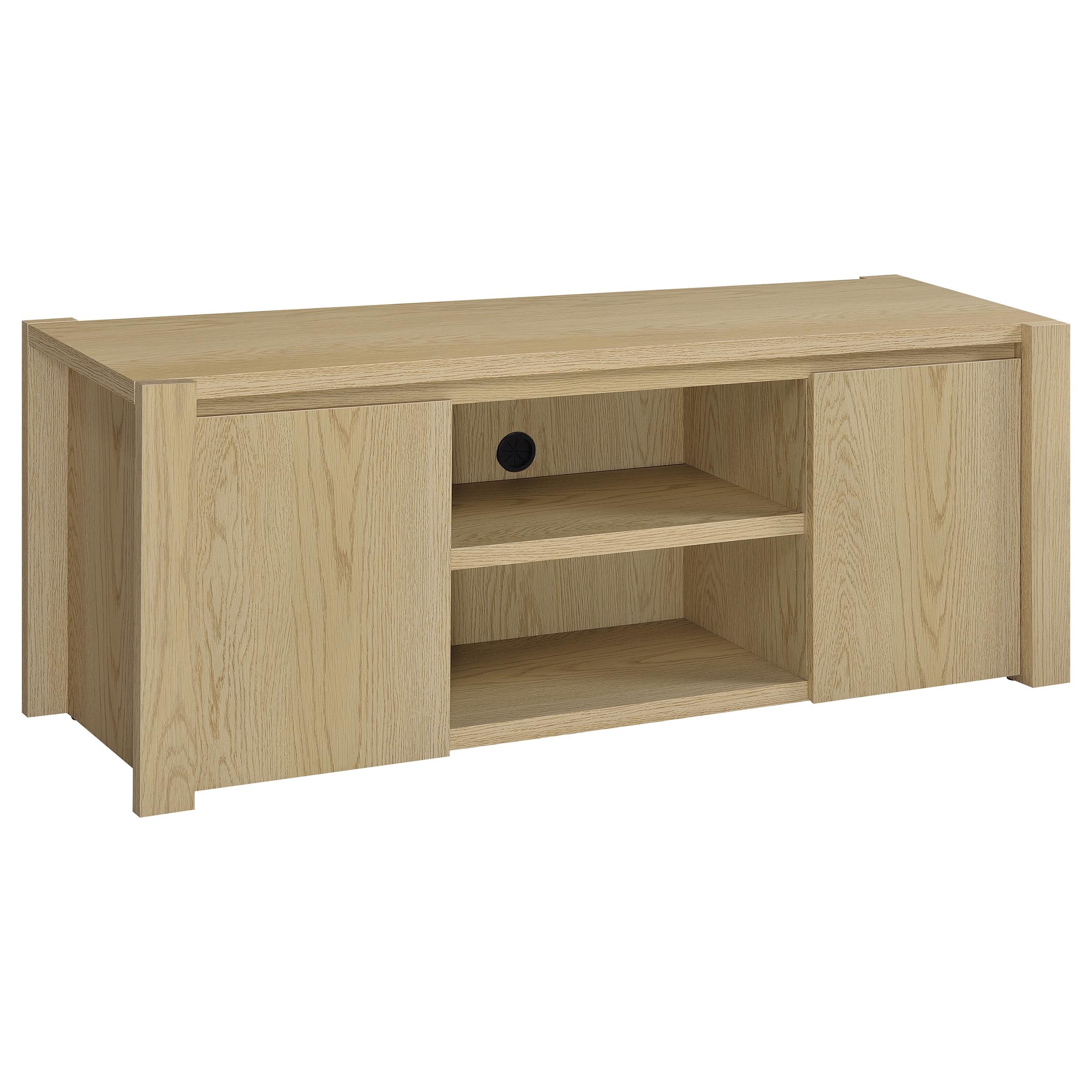 Laurelton 60-inch 2-door TV Stand Media Console Light Oak — view 1