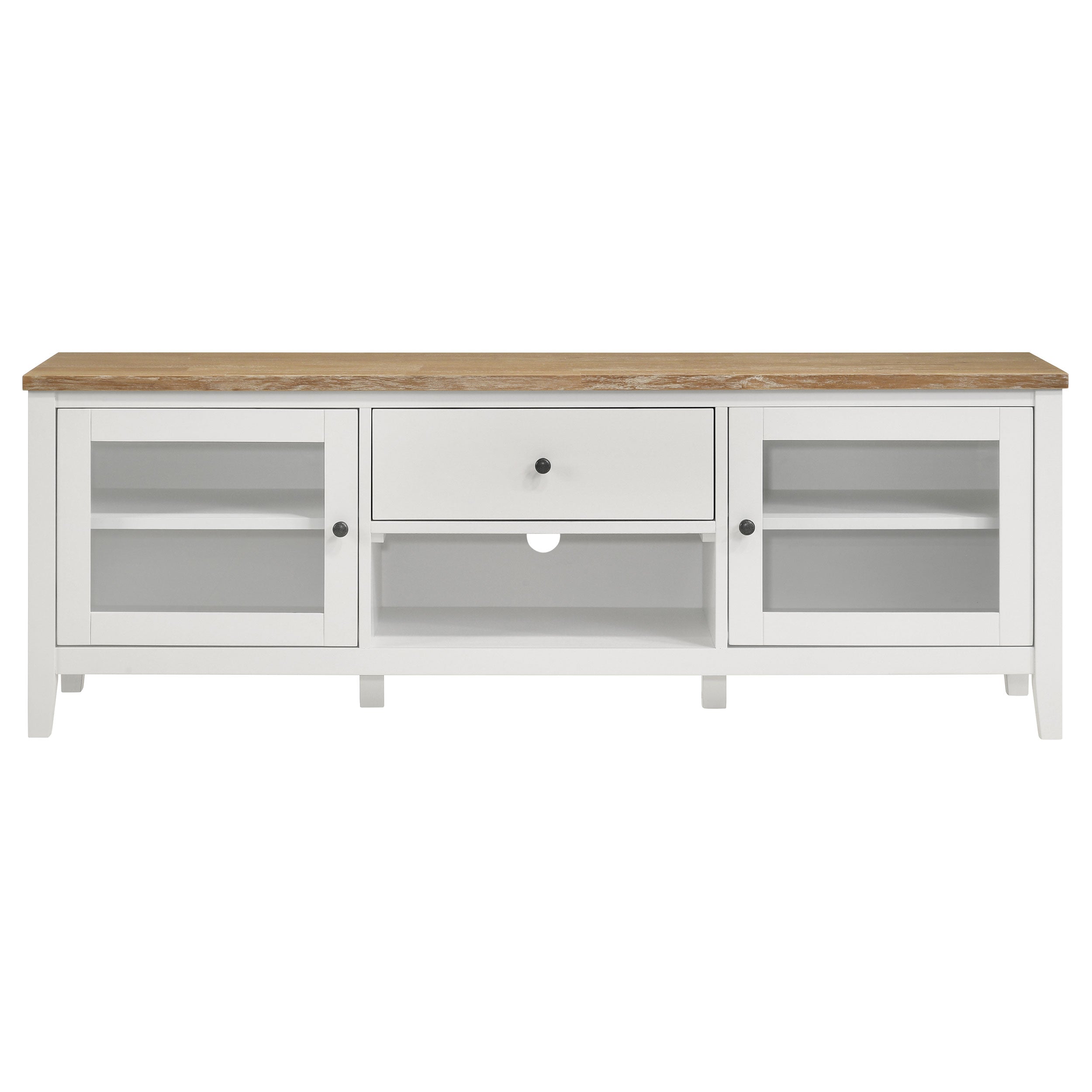 Hollis 3-piece 67-inch TV Stand Entertainment Center White — view 4