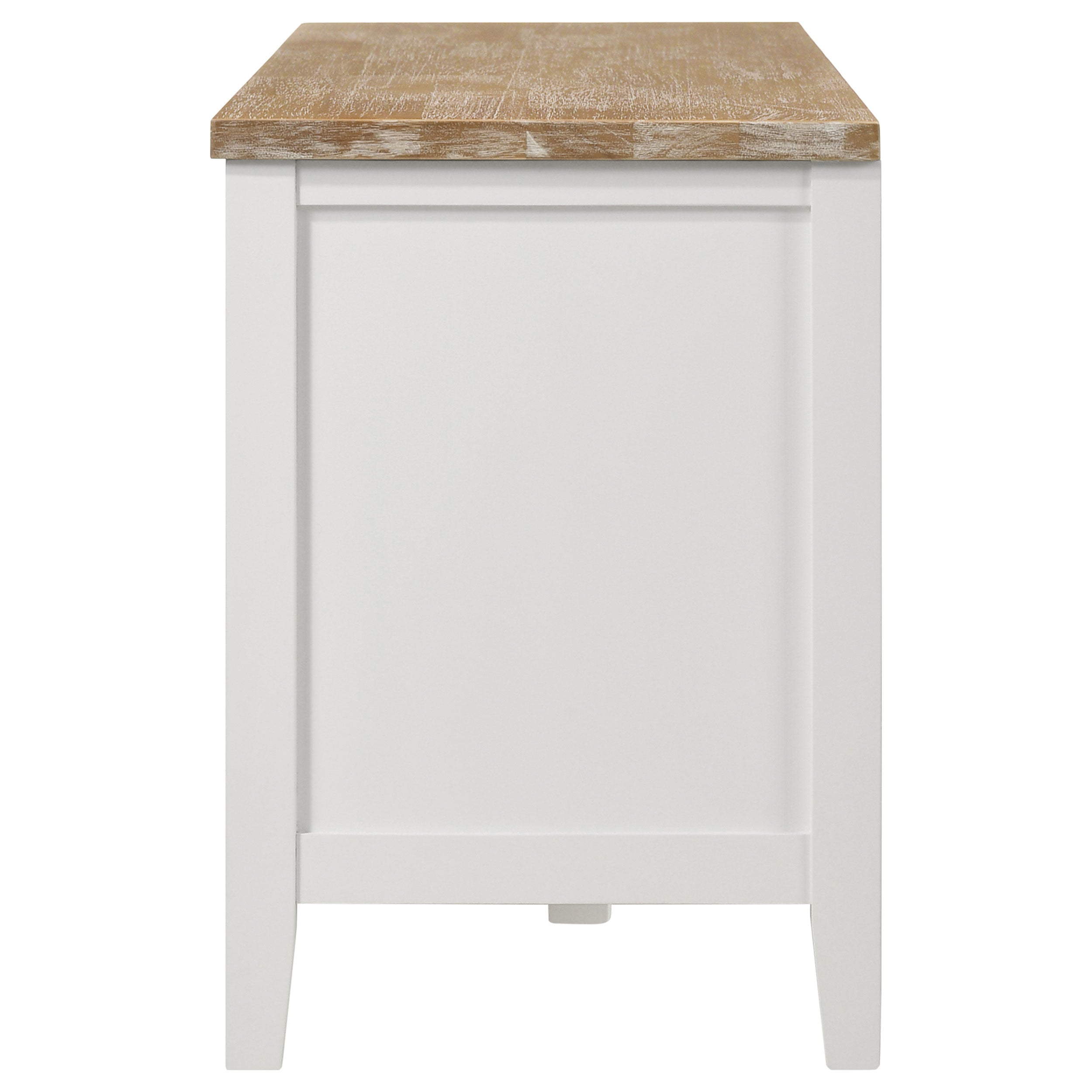 Hollis 2-door Wood 67-inch TV Stand with Drawer Brown and White — view 5