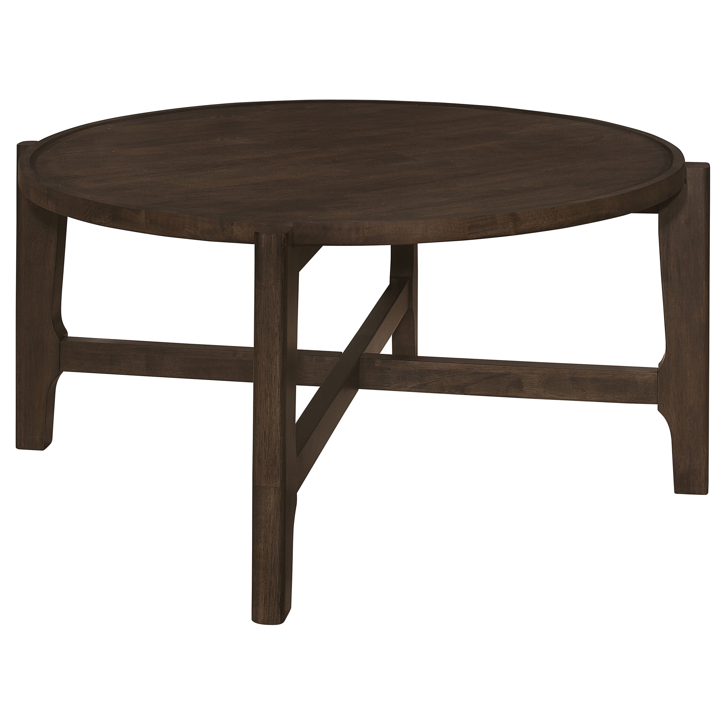Cota 2-piece Solid Wood Coffee and End Table Set Dark Brown — view 7