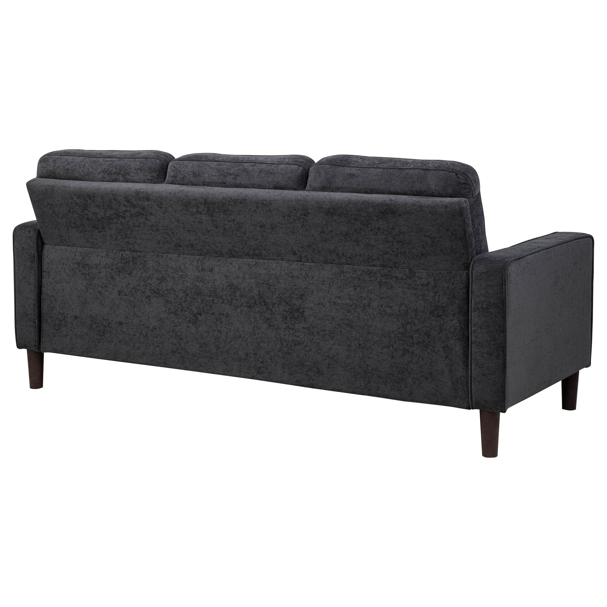 Bowen II Fabric Upholstered Track Arm Sofa Steel Grey