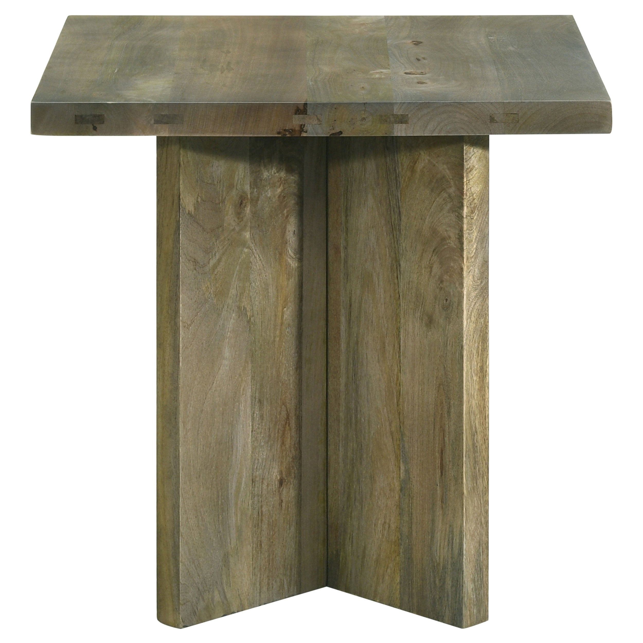 Andando Square Solid Wood End Table Mango Brown — view 4
