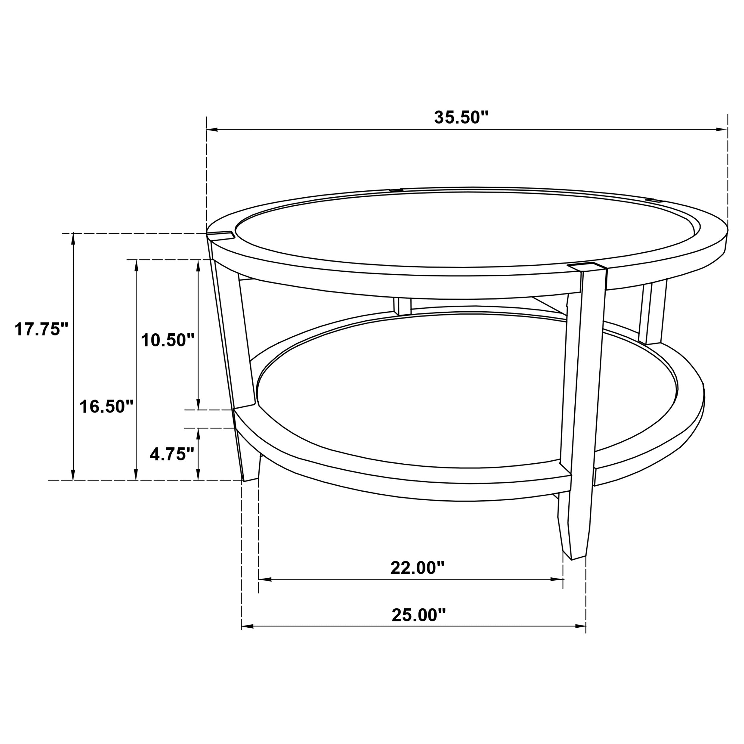 Camillo 3-piece Round Coffee and End Table Set Maple — view 12