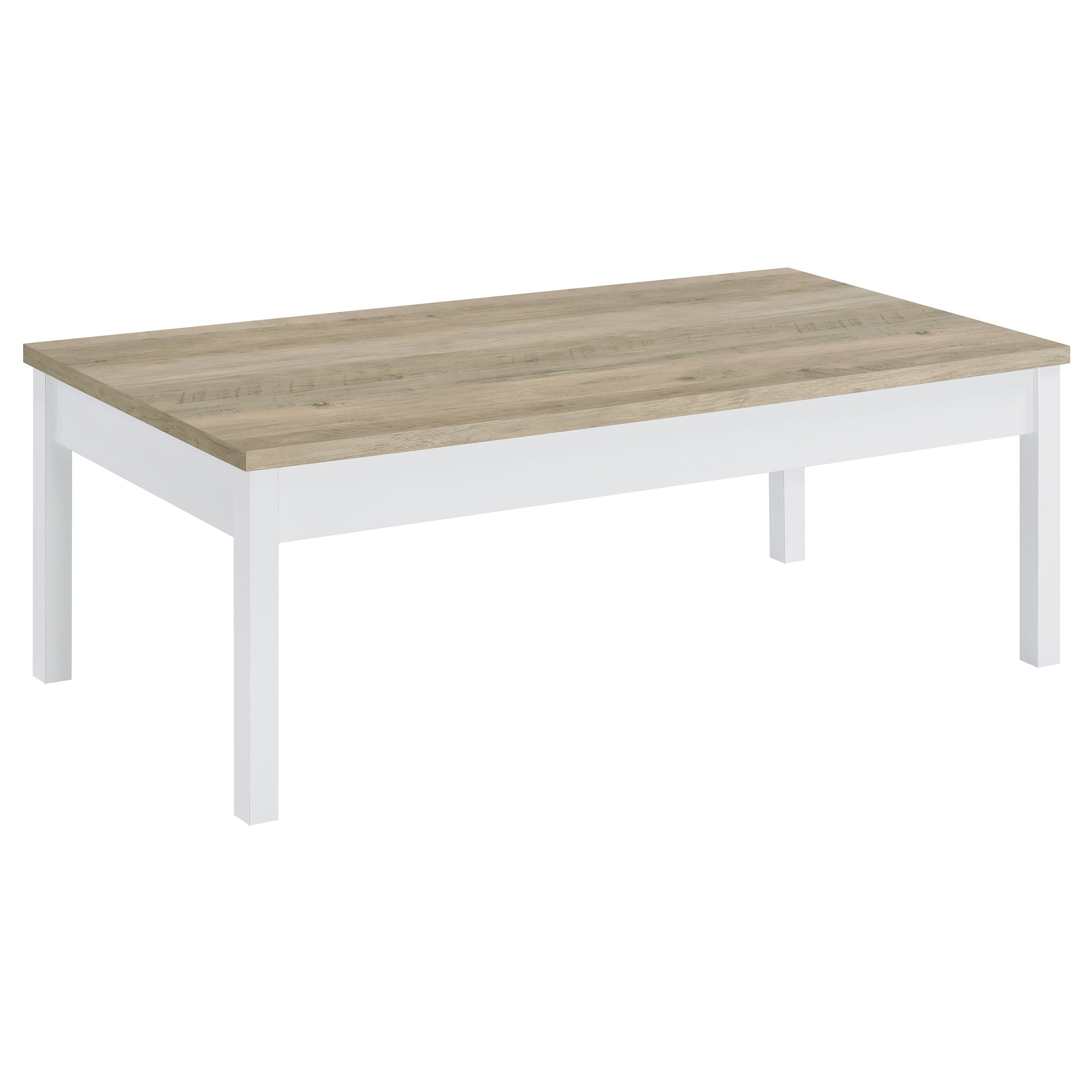 Stacie 3-piece Coffee Table Set Distressed Pine and White — view 3