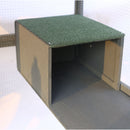 Spacious Wooden Cat Catio Outdoor Kitty House With Bridges And Roof Cover - Gray