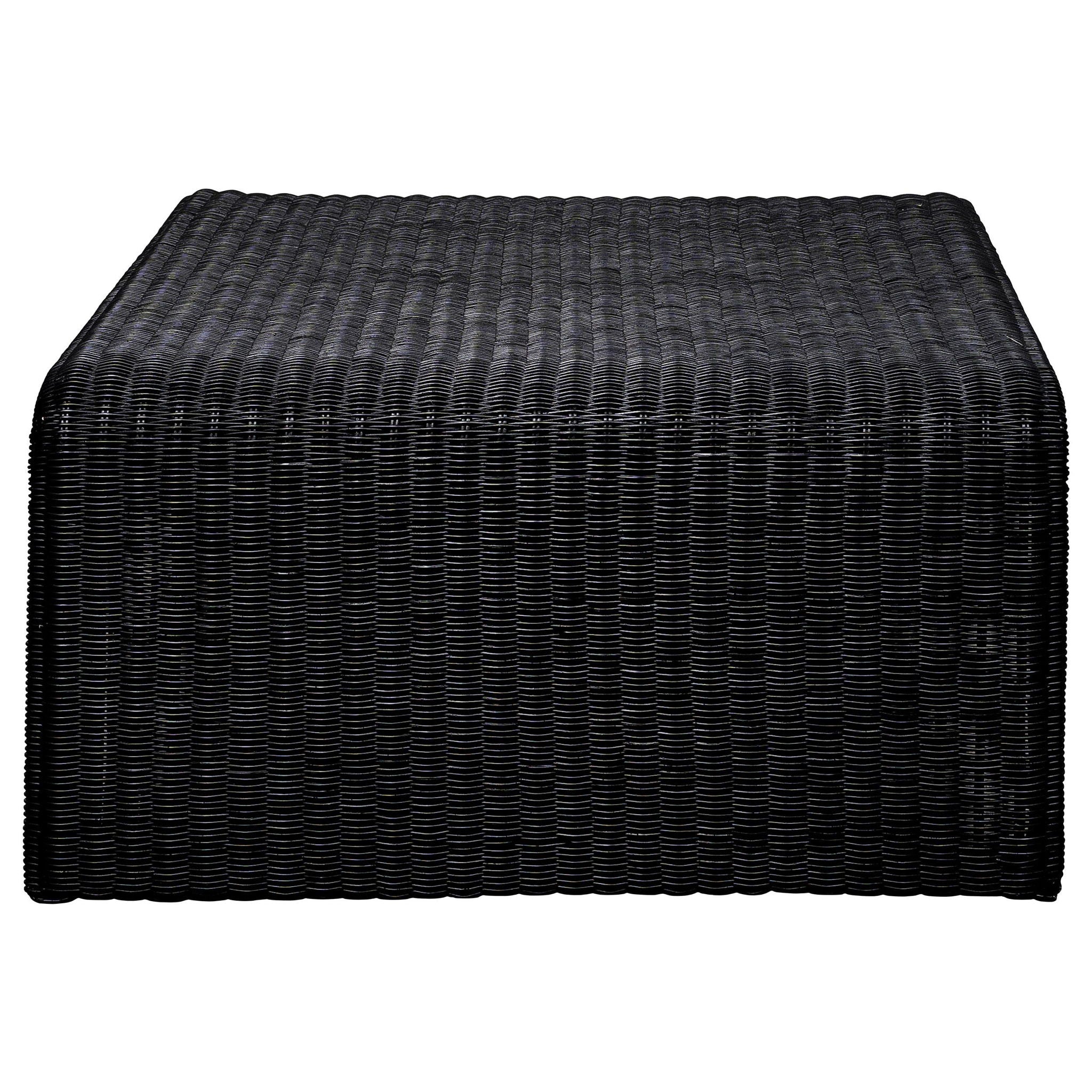 Cahya 3-piece Rattan Coffee and End Table Set Black - Atlantic Fine Furniture Melbourne FL
