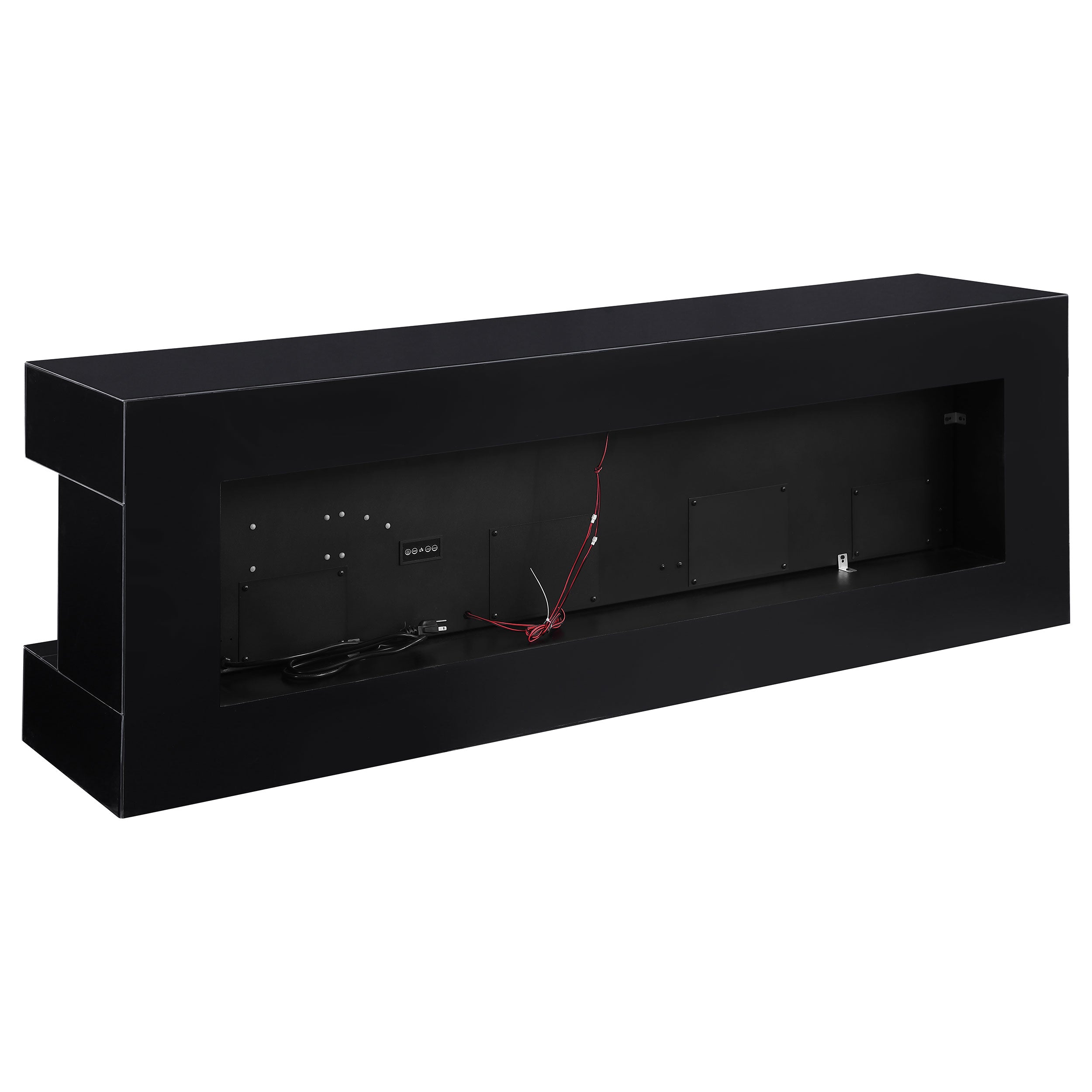 Vallerie 71-inch BT Speaker TV Stand Fireplace Console Black — view 5
