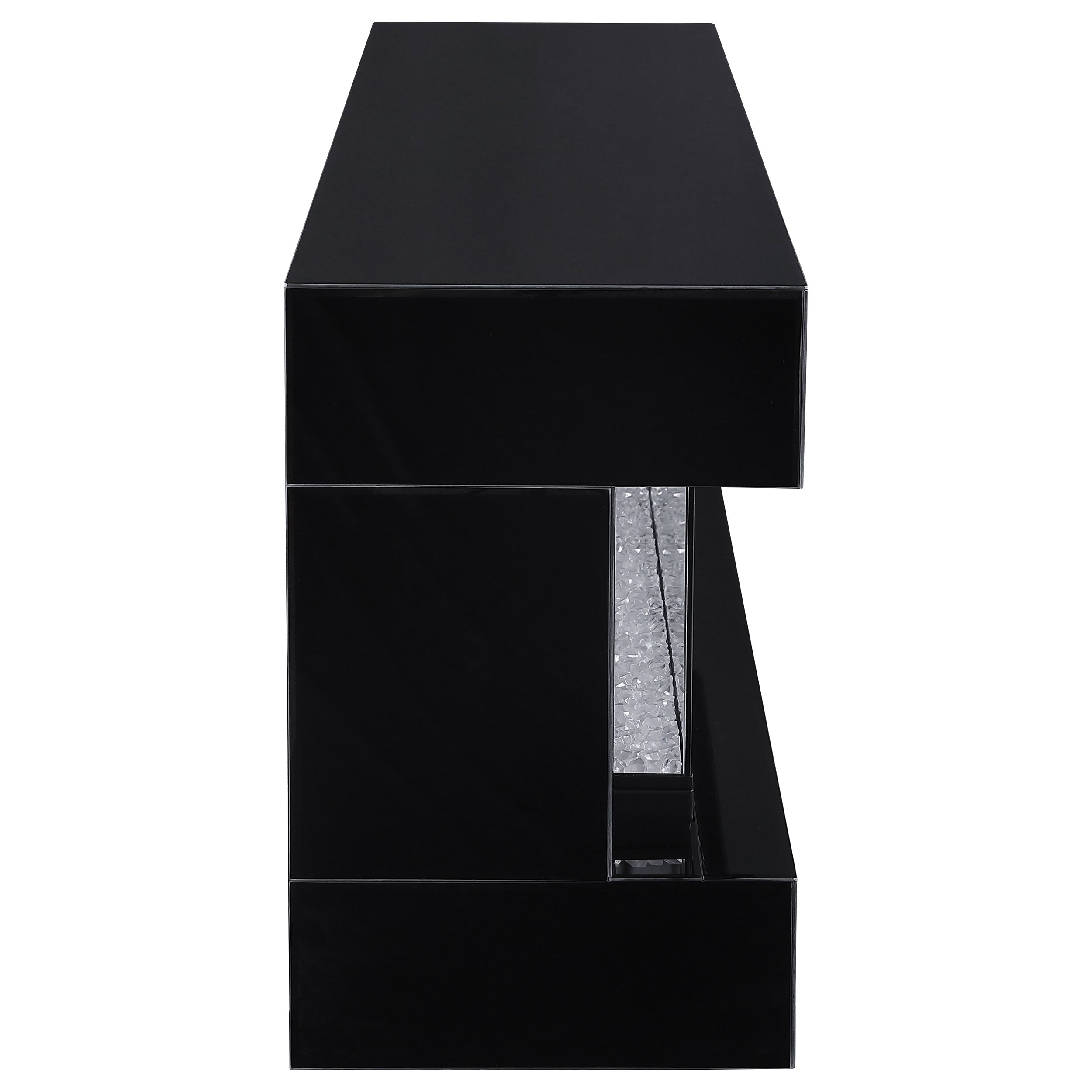 Vallerie 71-inch BT Speaker TV Stand Fireplace Console Black — view 6