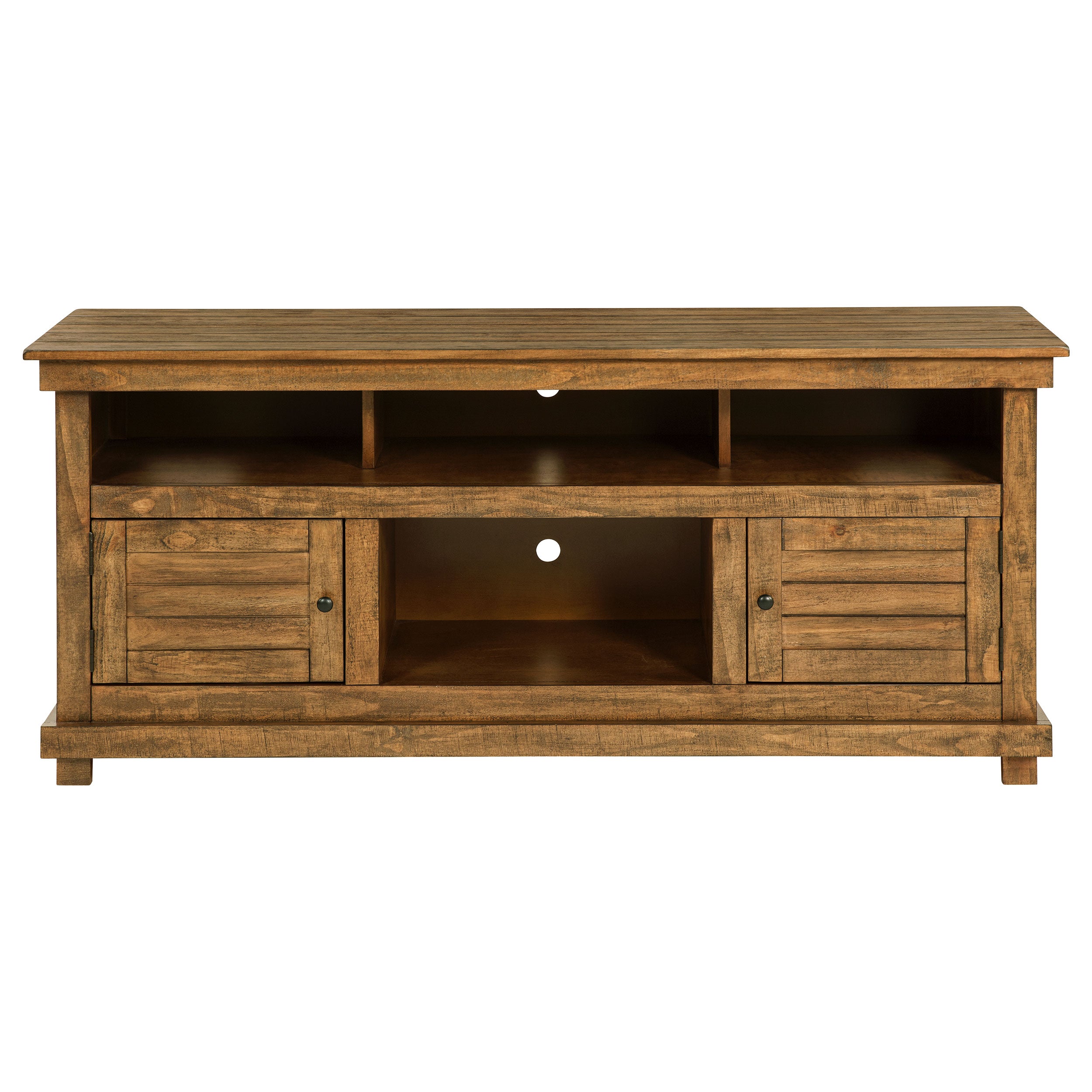 Payne 60-inch TV Stand Media Console Distressed Brown — view 3