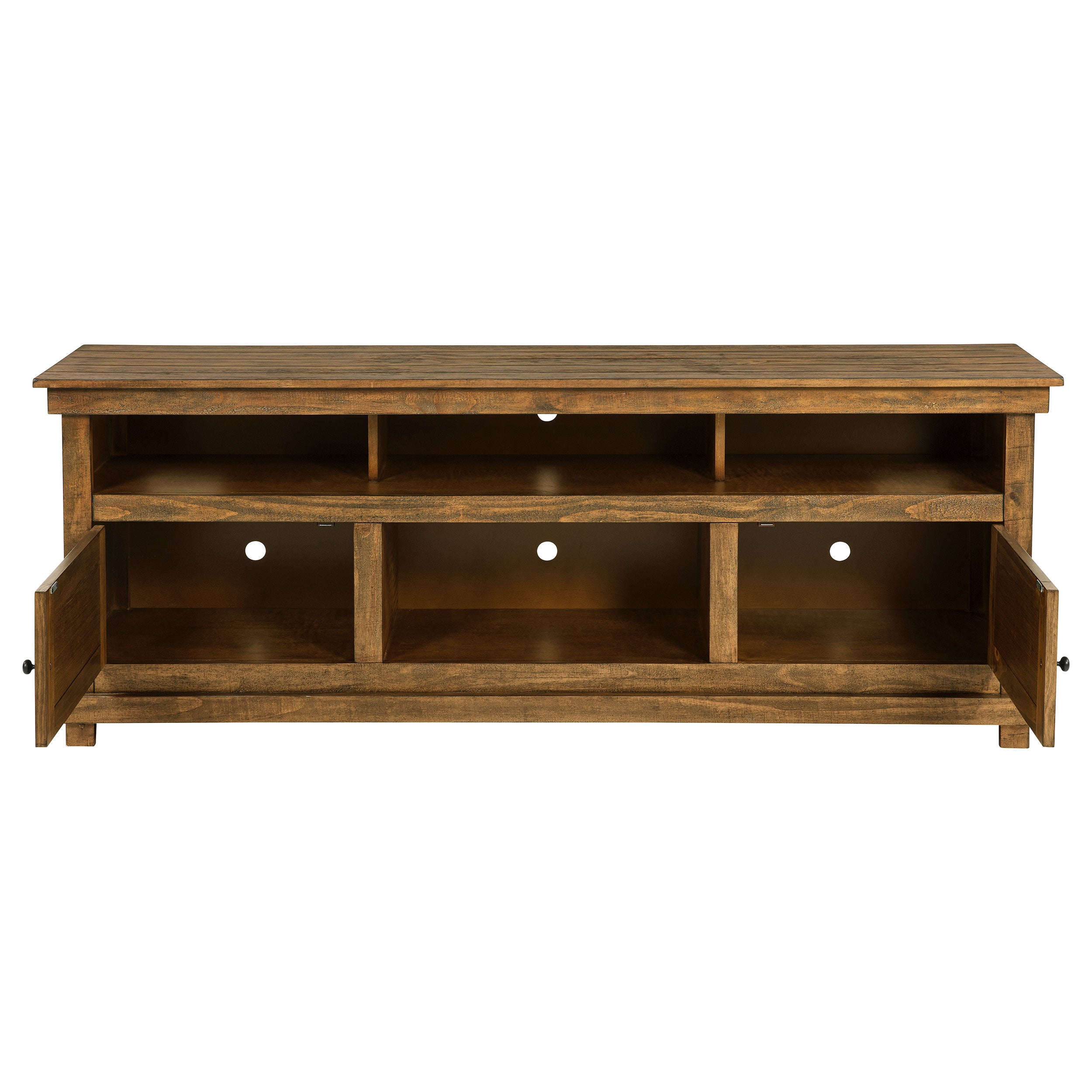 Payne 70-inch TV Stand Media Console Distressed Brown — view 4