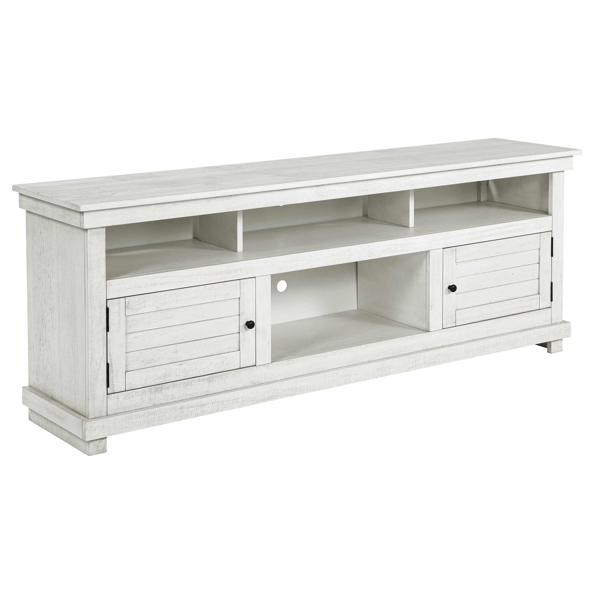 Payne 70-inch TV Stand Media Console Distressed White — view 1