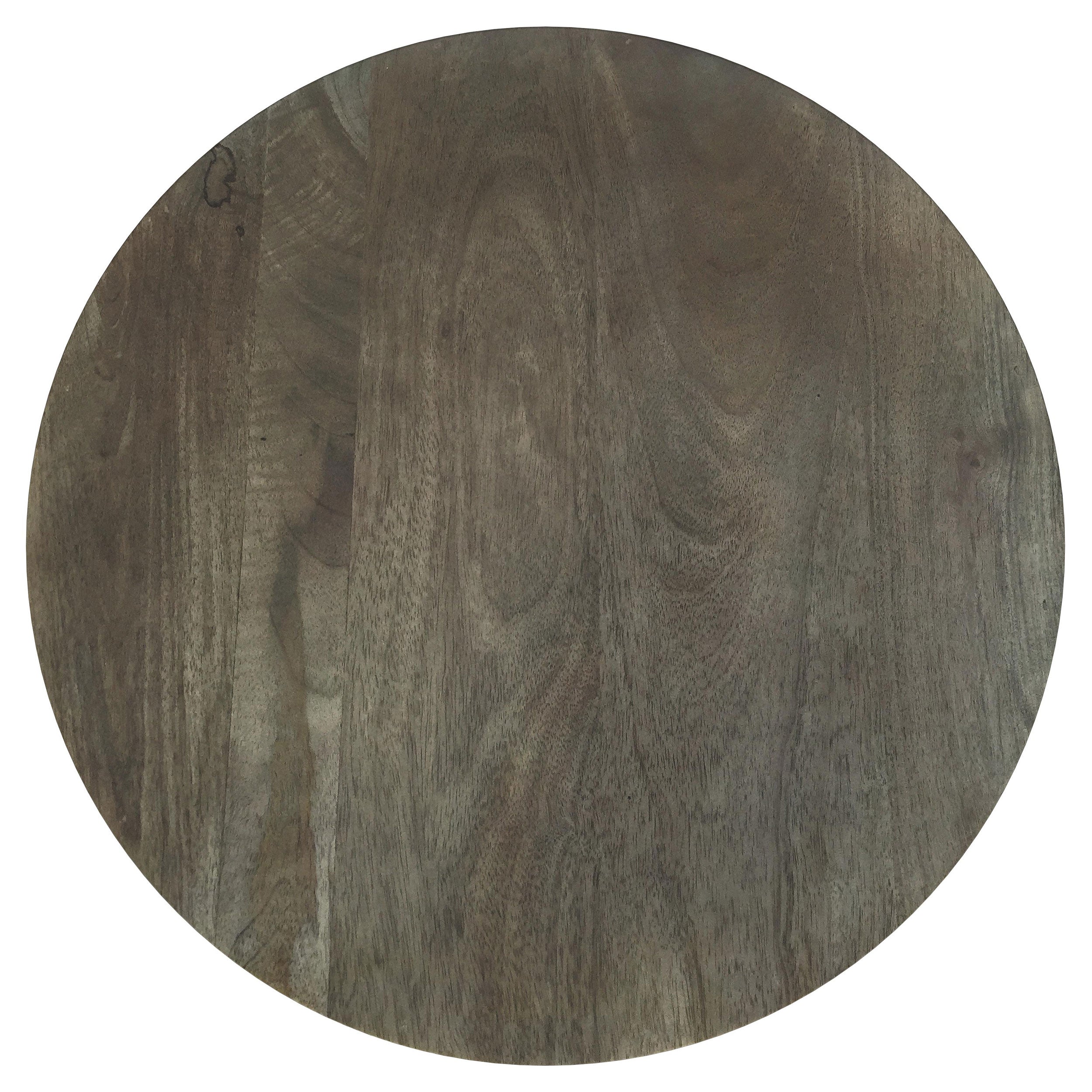 Kinkaid Round Solid Mango Wood End Table Brown — view 5