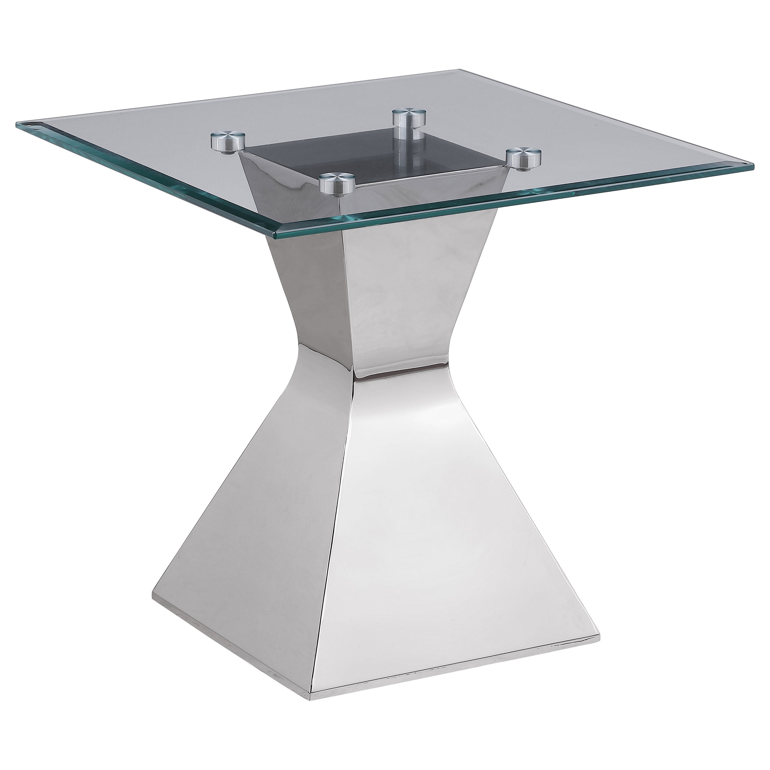 Jenny 2-piece Rectangular Coffee and End Table Set Chrome — view 5