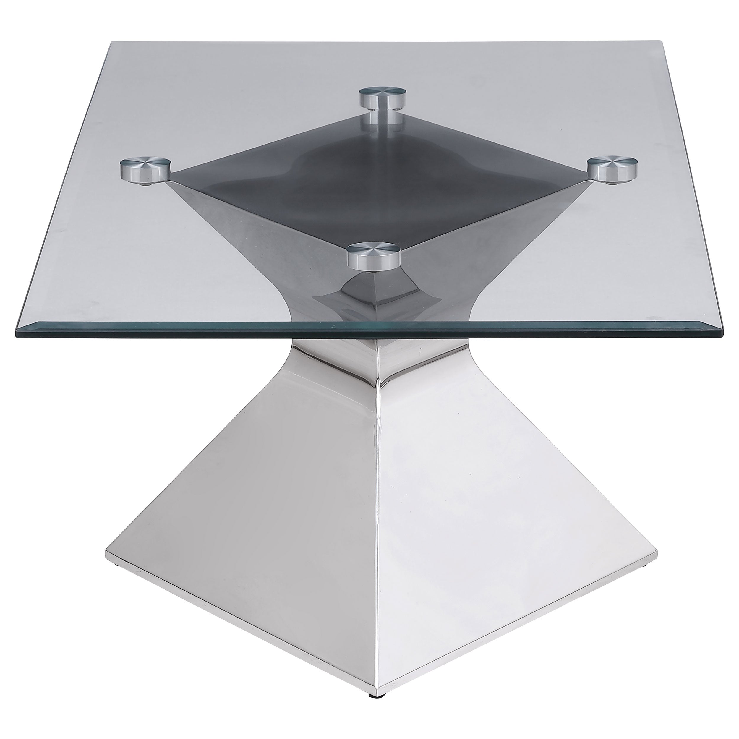 Jenny 3-piece Rectangular Coffee and End Table Set Chrome — view 4