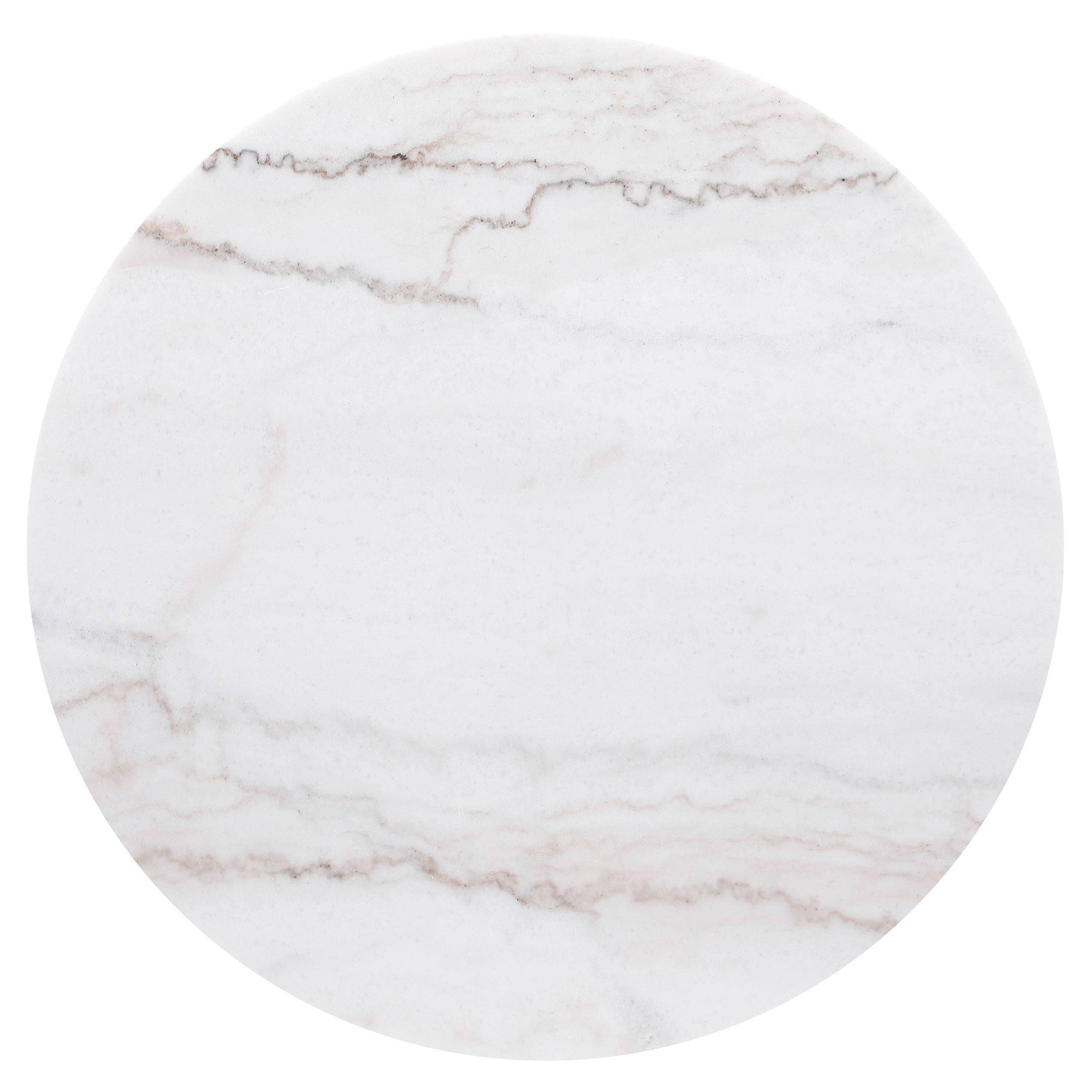 Jason Round White Marble Top Side End Table Charcoal — view 3