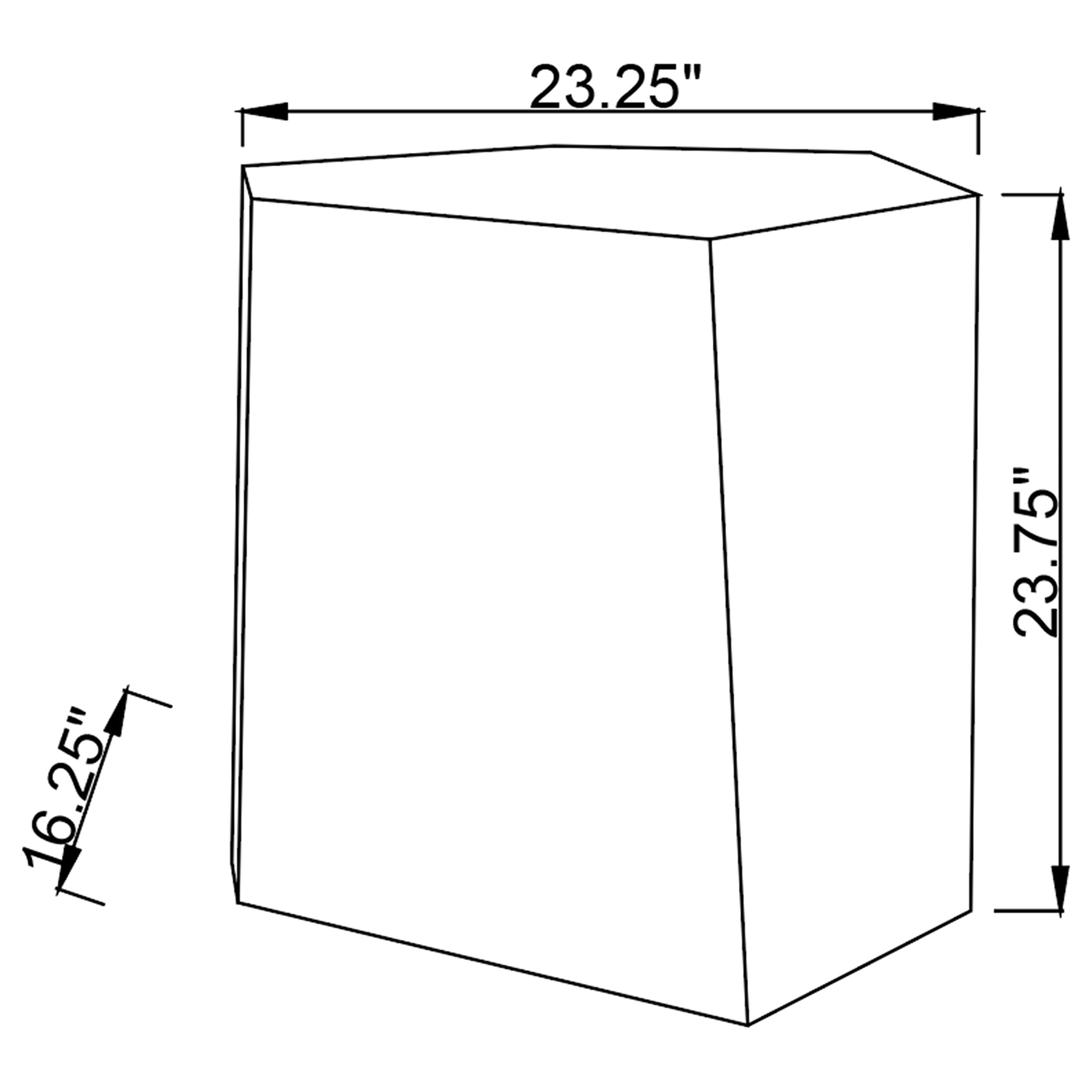 Capella Mirrored Abstract Geometric End Table Silver — view 6