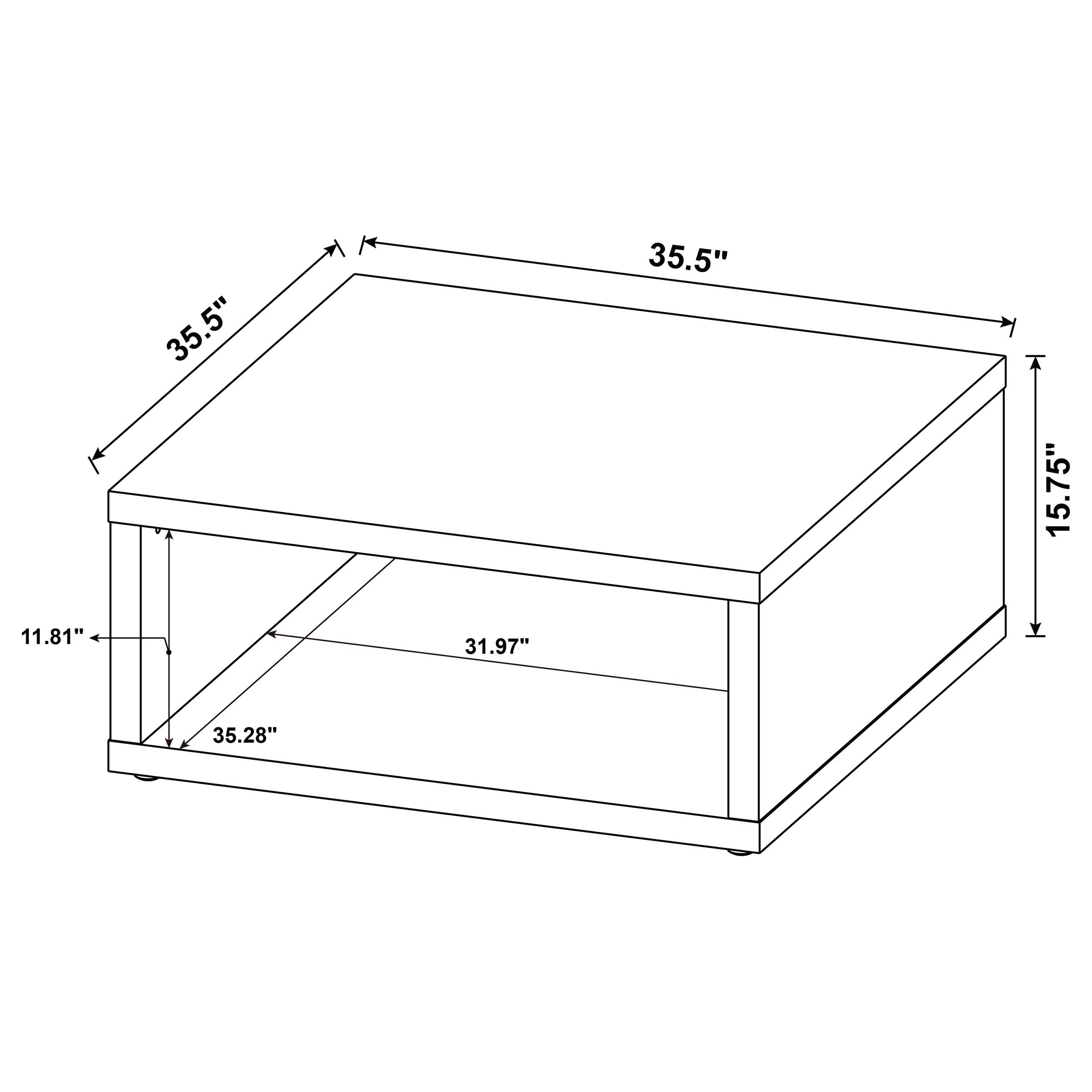 Frisco 3-piece Coffee and End Table Set Dark Pine — view 15
