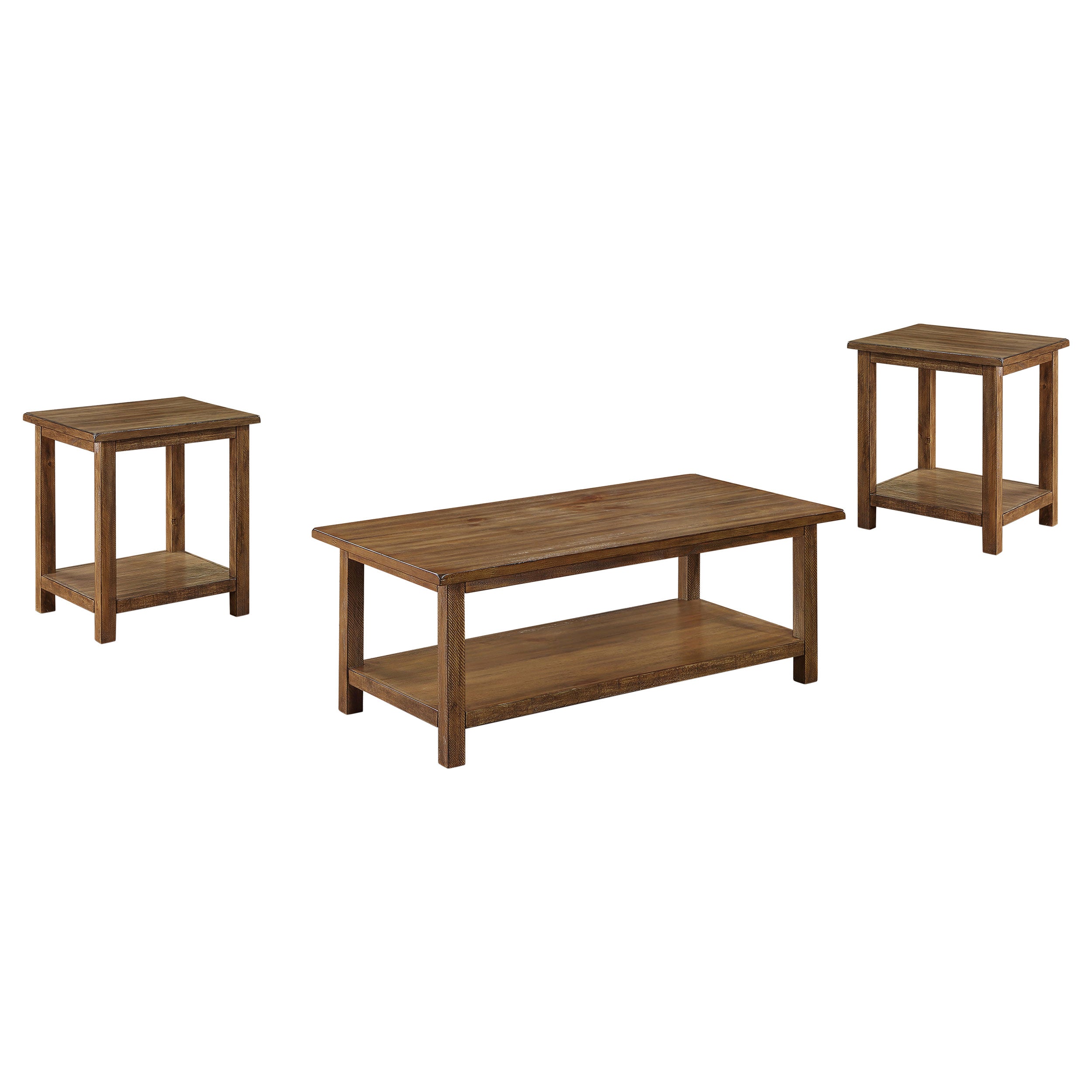 Payne 3-piece Coffee and End Table Set Distressed Brown — view 2
