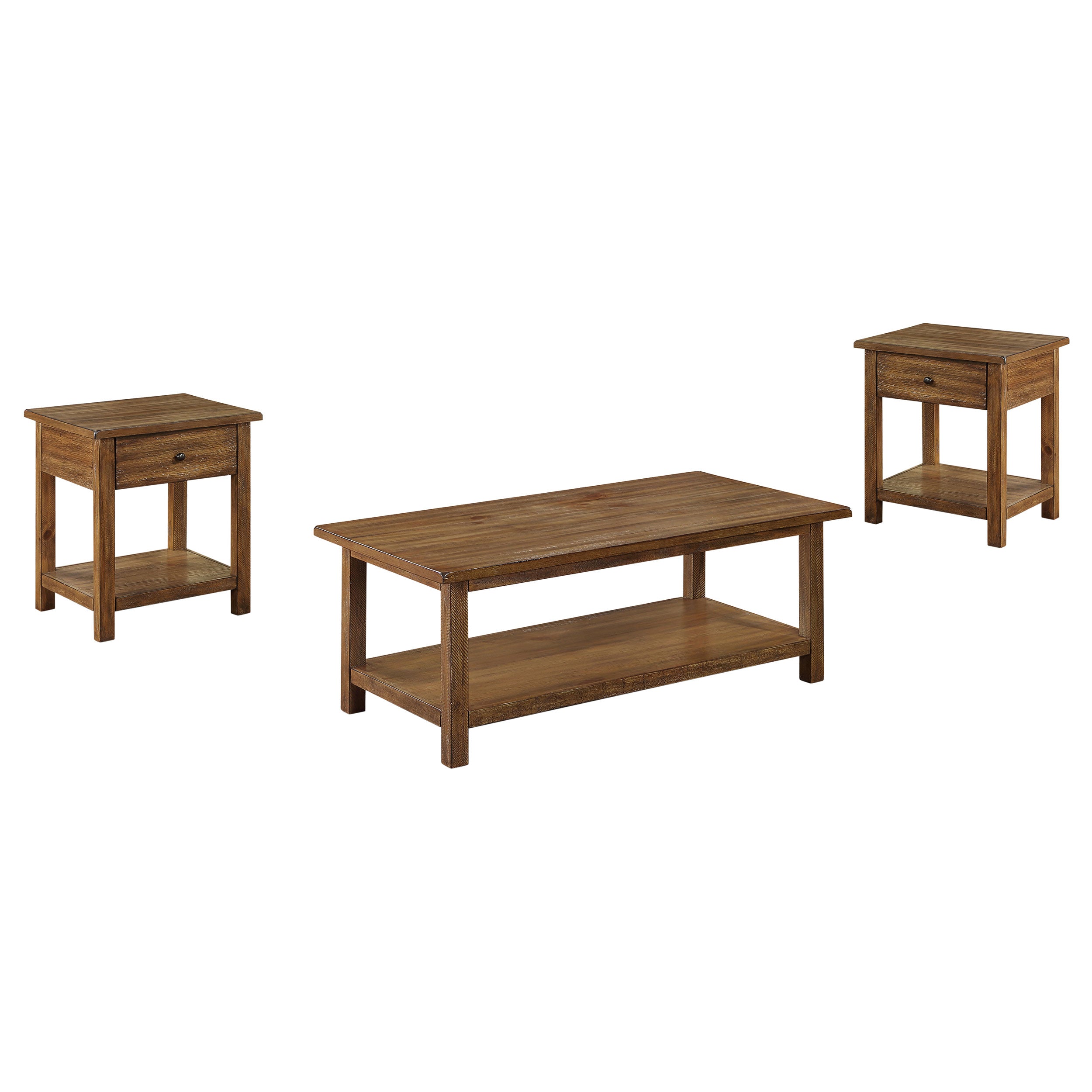 Payne 3-piece Coffee and 1-drawer End Table Set Brown — view 2