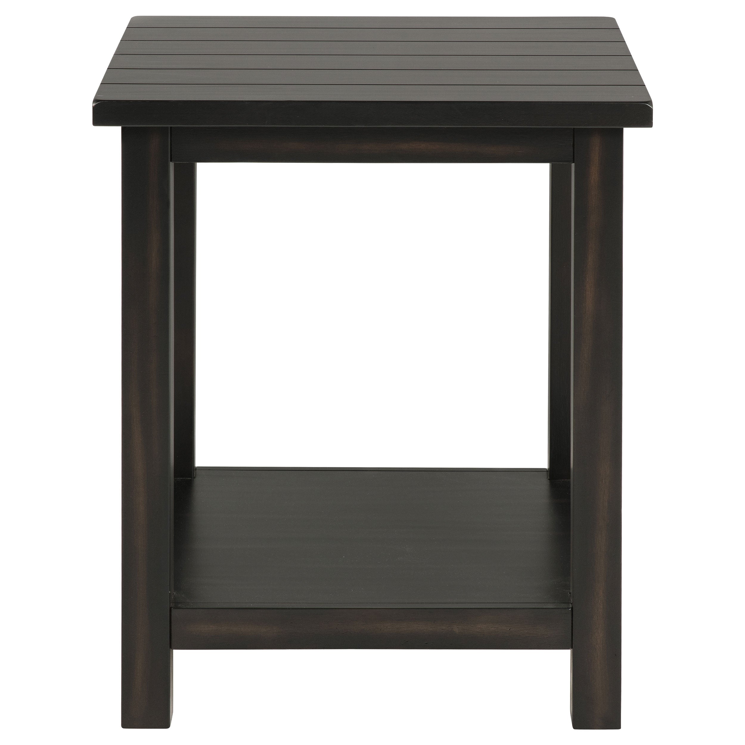 Payne Wood End Table with Shelf Distressed Java — view 3