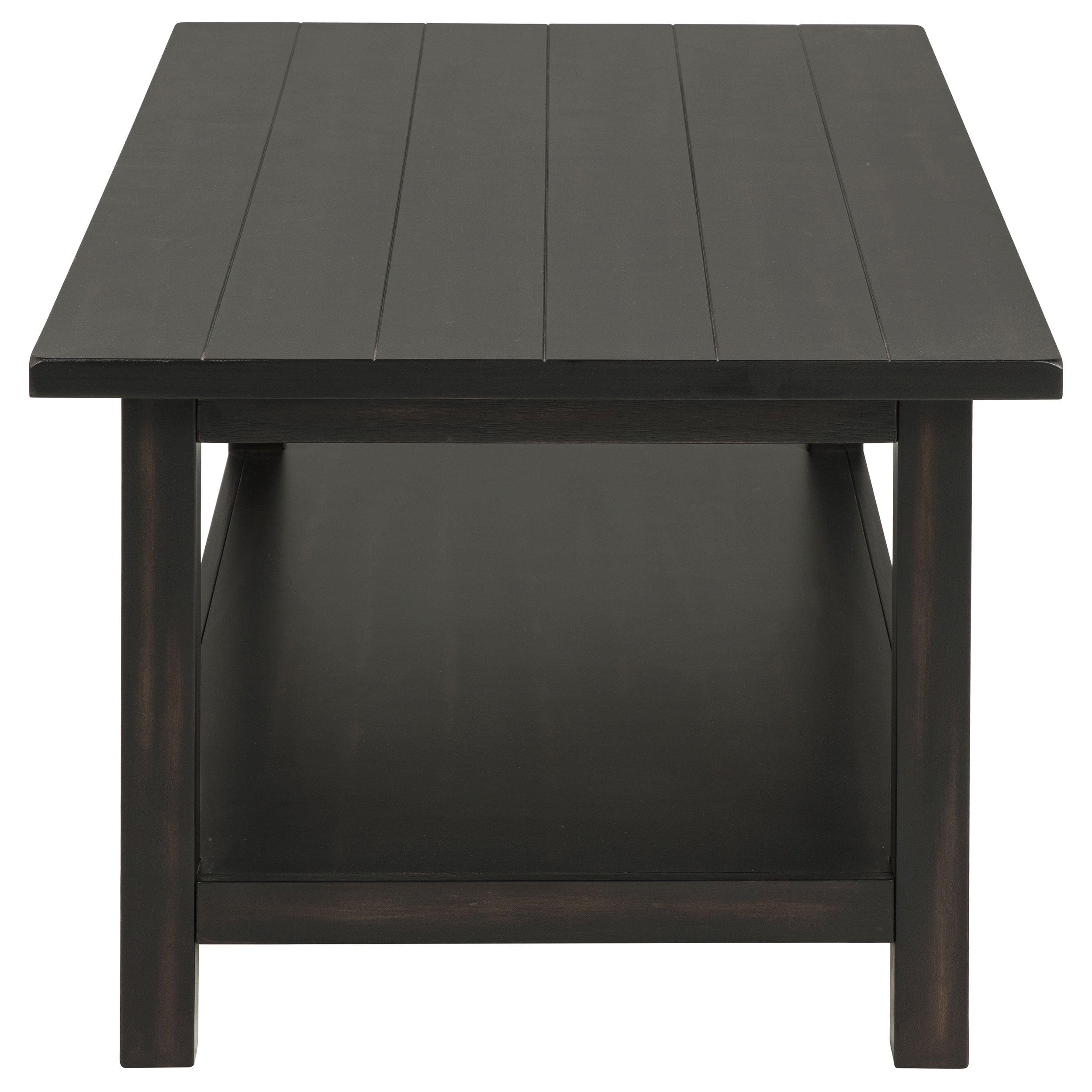 Payne Wood Coffee Table with Shelf Distressed Java — view 4