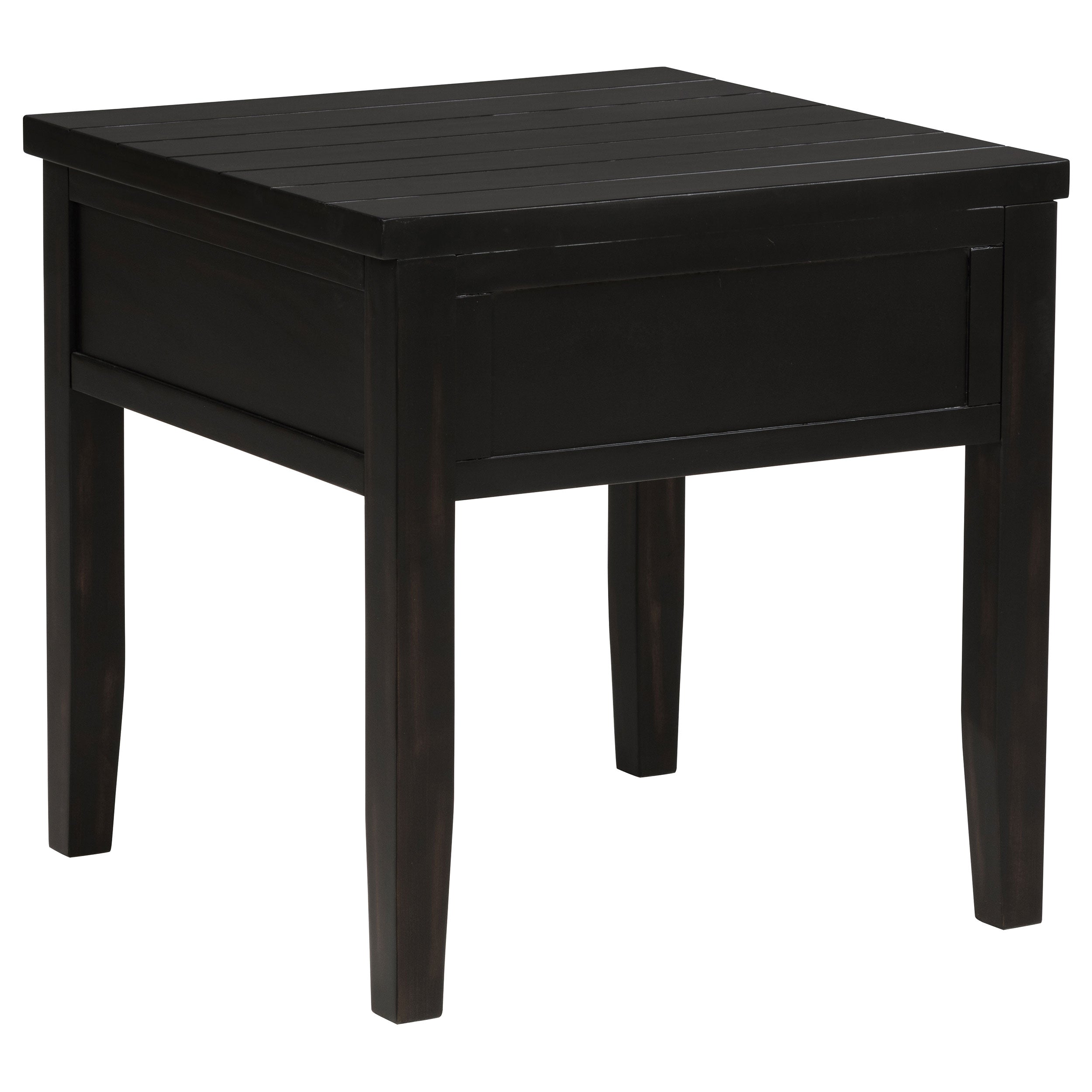 Concord 1-drawer Square End Table Distressed Java — view 6