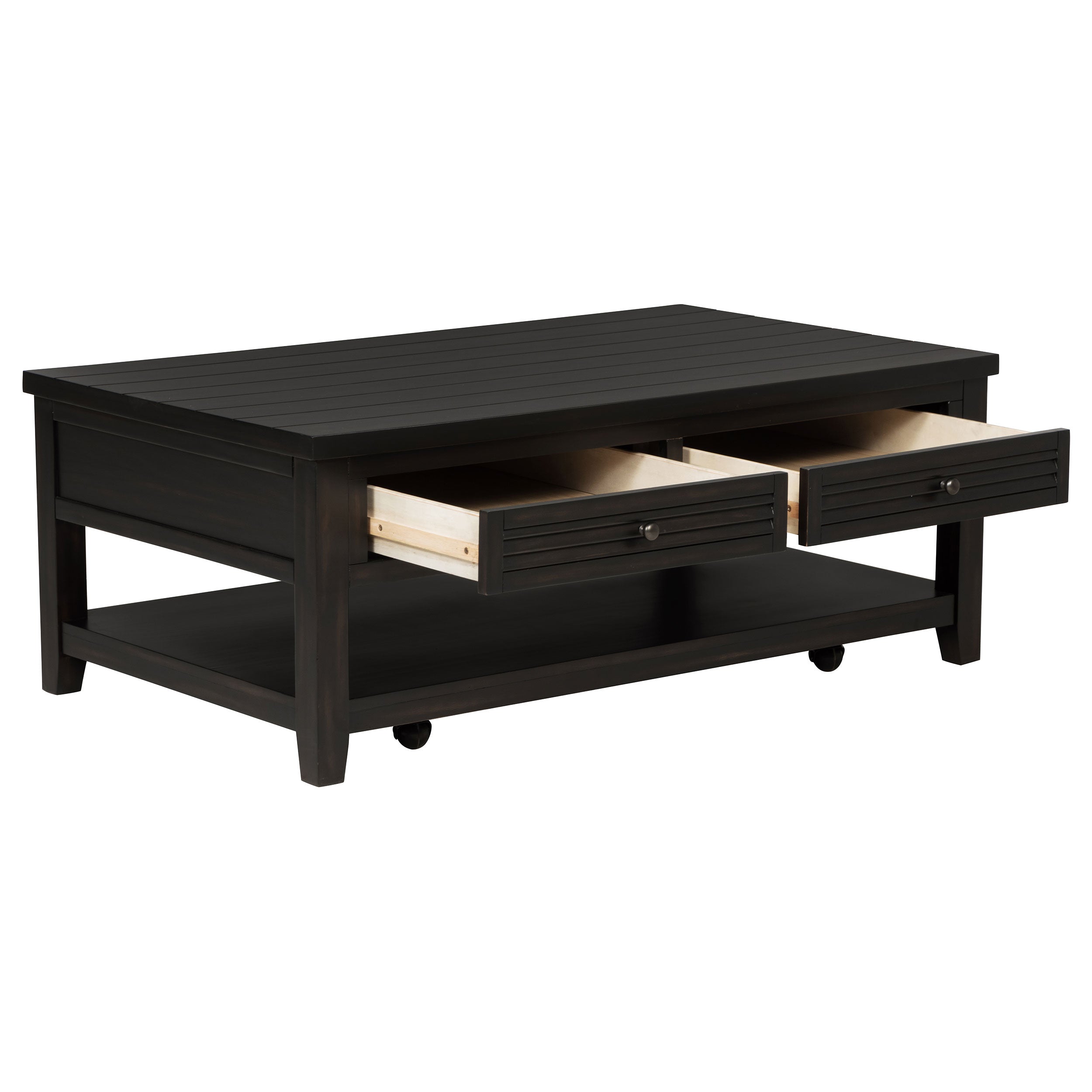 Concord 2-drawer Rectangular Coffee Table Distressed Java — view 3