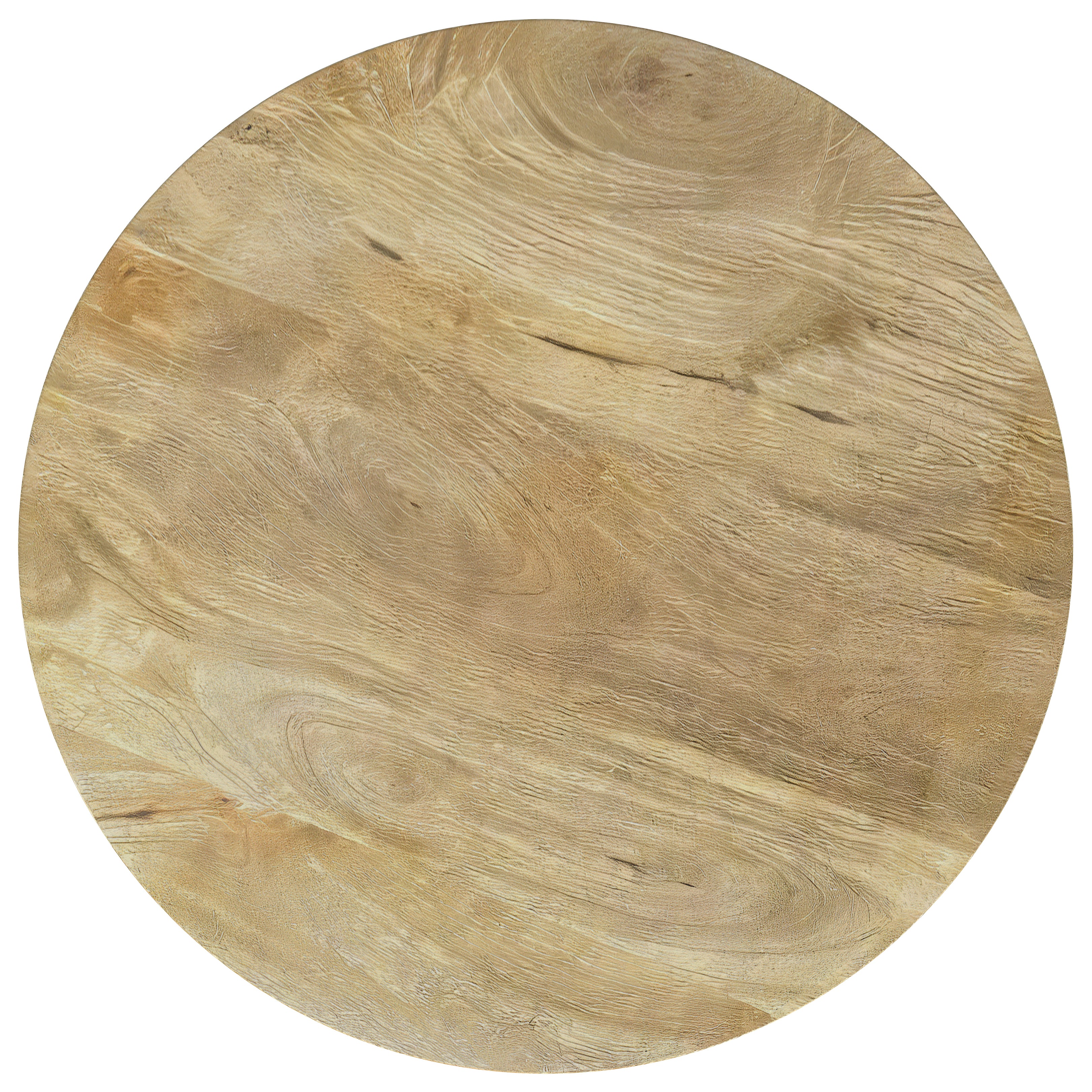 Touhy Round Solid Wood End Side Table Natural Mango — view 4