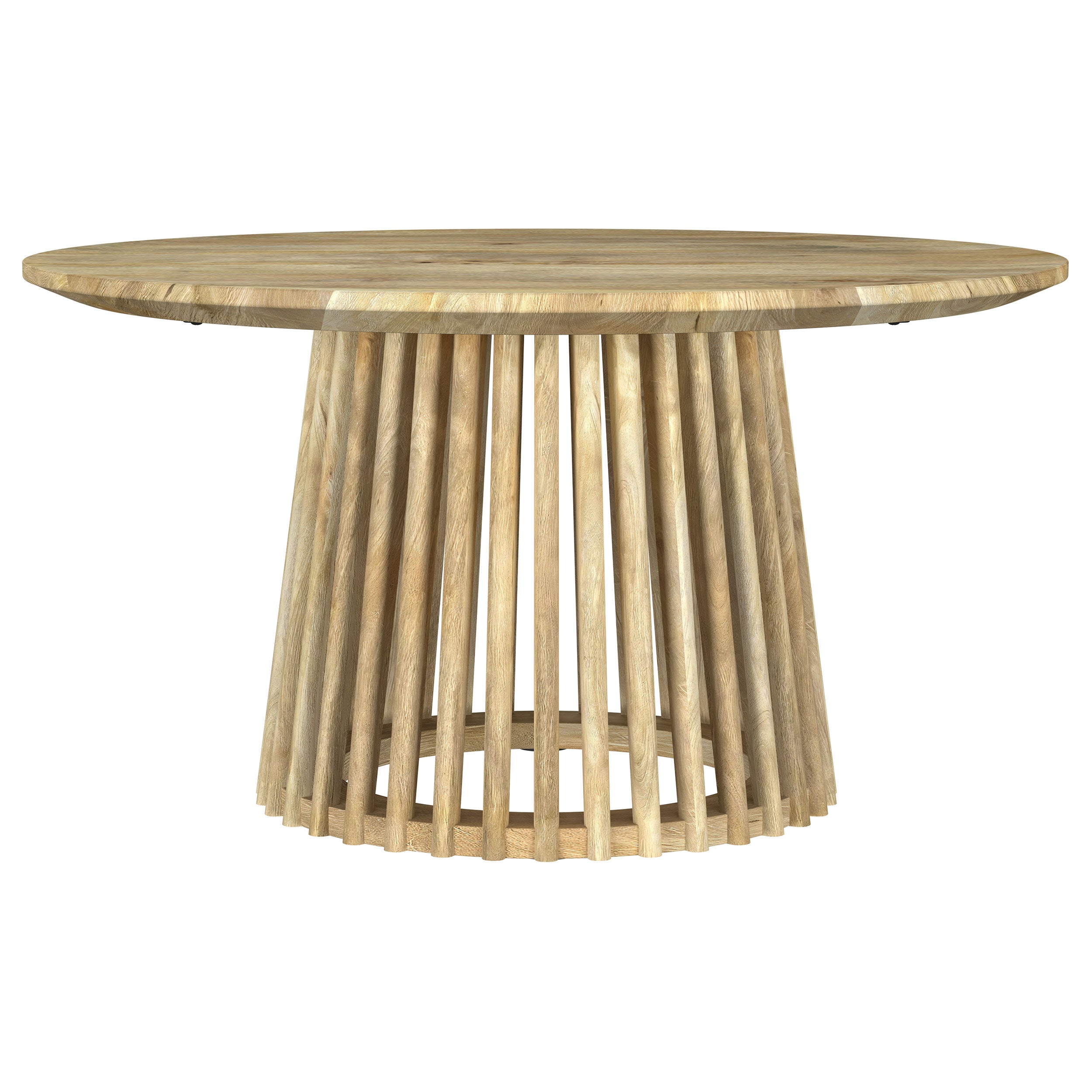 Touhy 2-piece Round Coffee and End Table Set Natural Mango — view 7