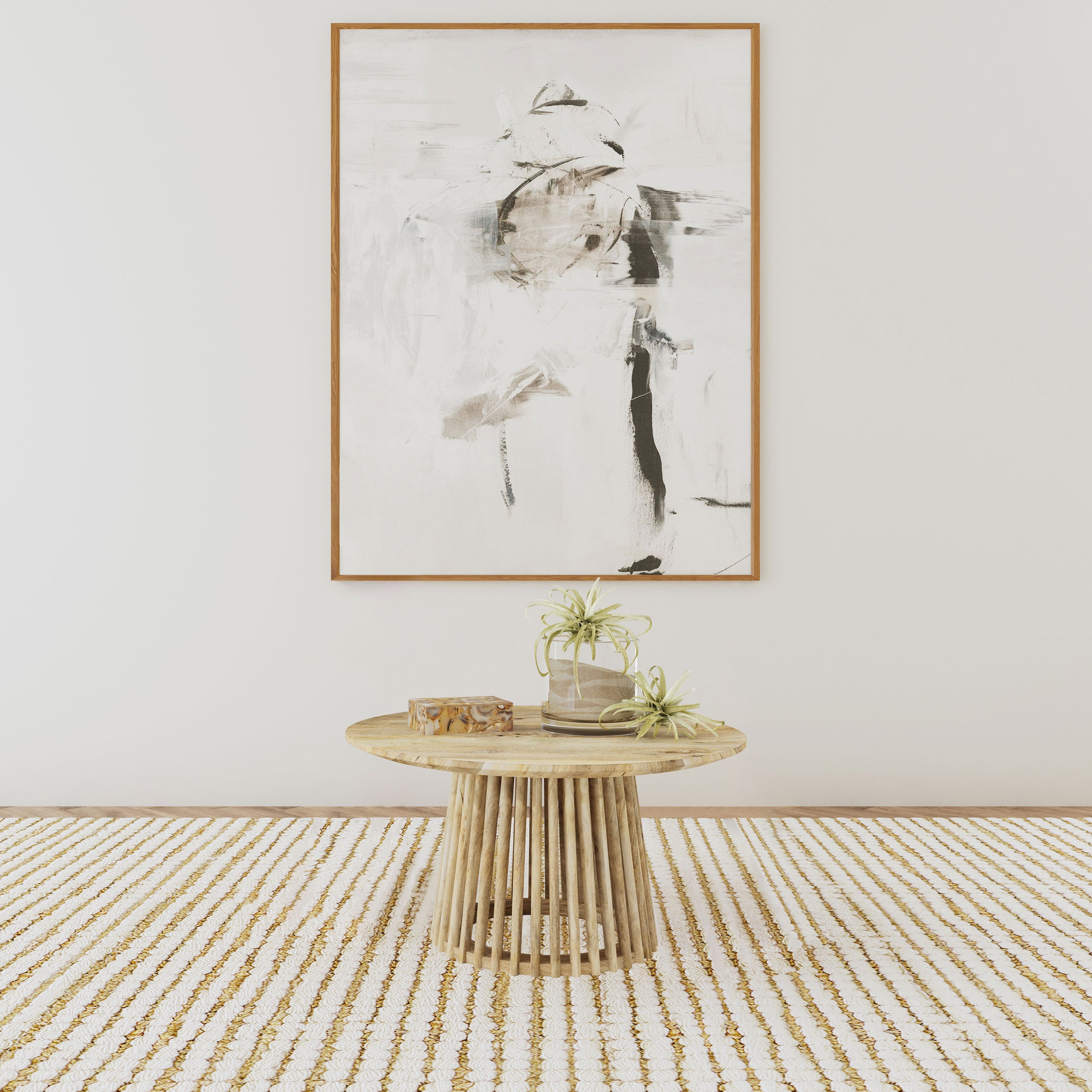 Touhy Round Solid Wood Cocktail Coffee Table Natural Mango — view 2