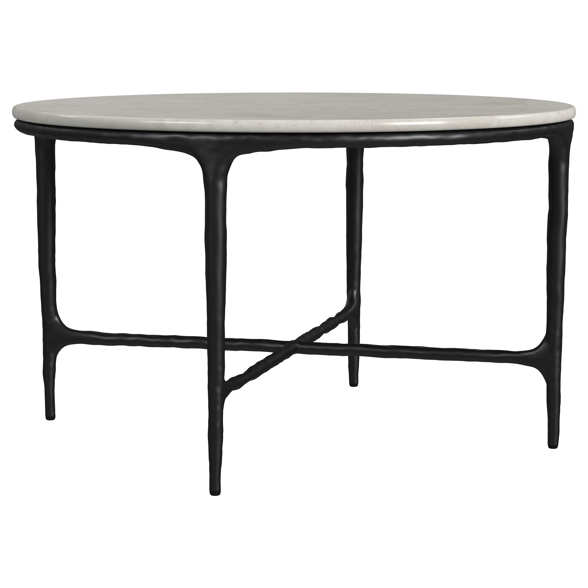 Hermas 3-piece Round Marble Coffee and End Table Set White — view 8