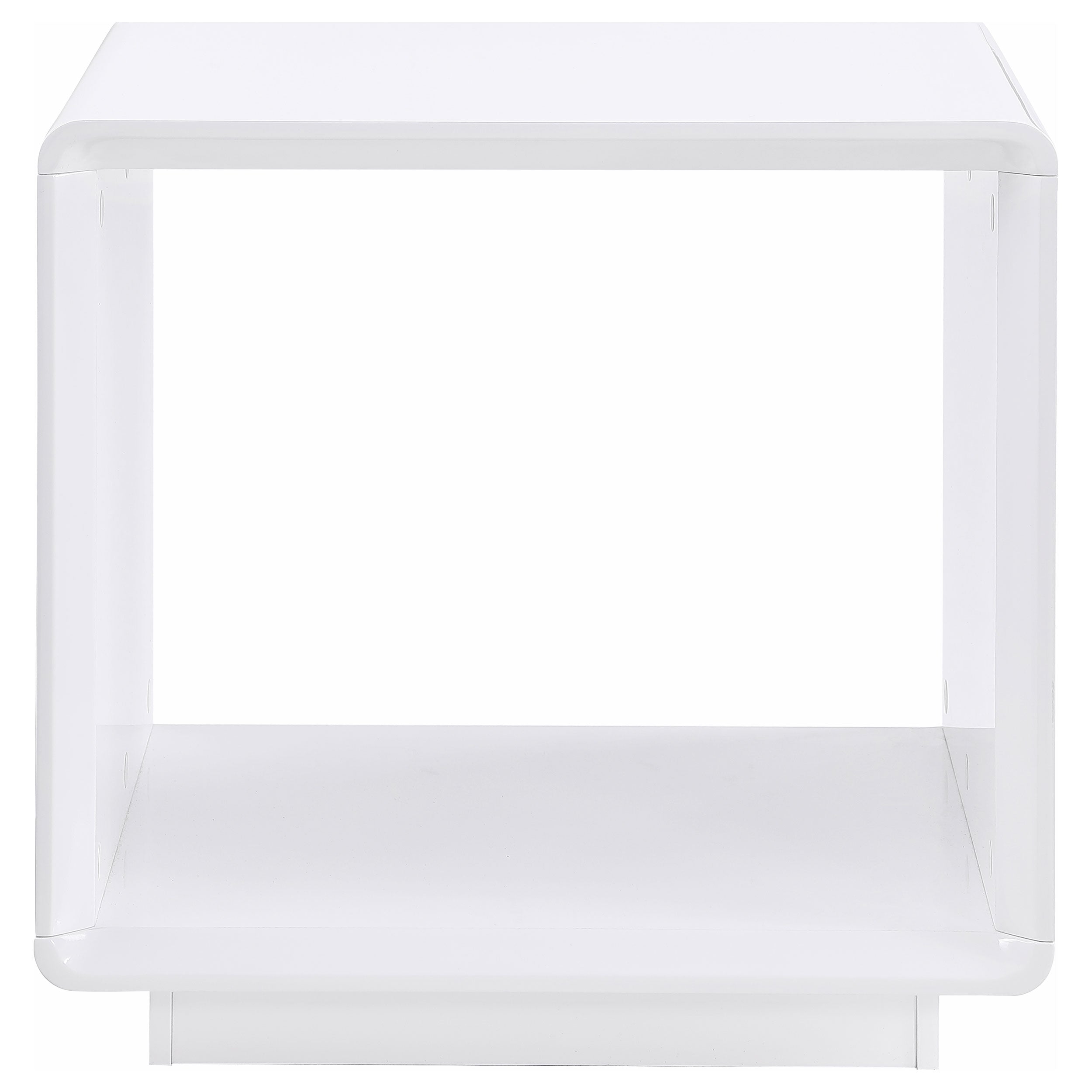 Paseo Square End Side Table White High Gloss — view 3