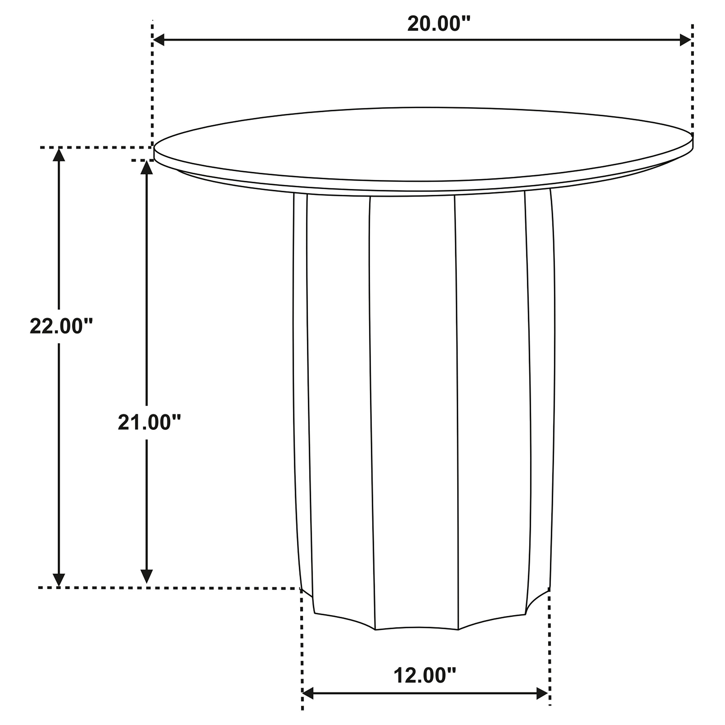 Cayenne Solid Mango Wood Accent Side End Table Walnut — view 6