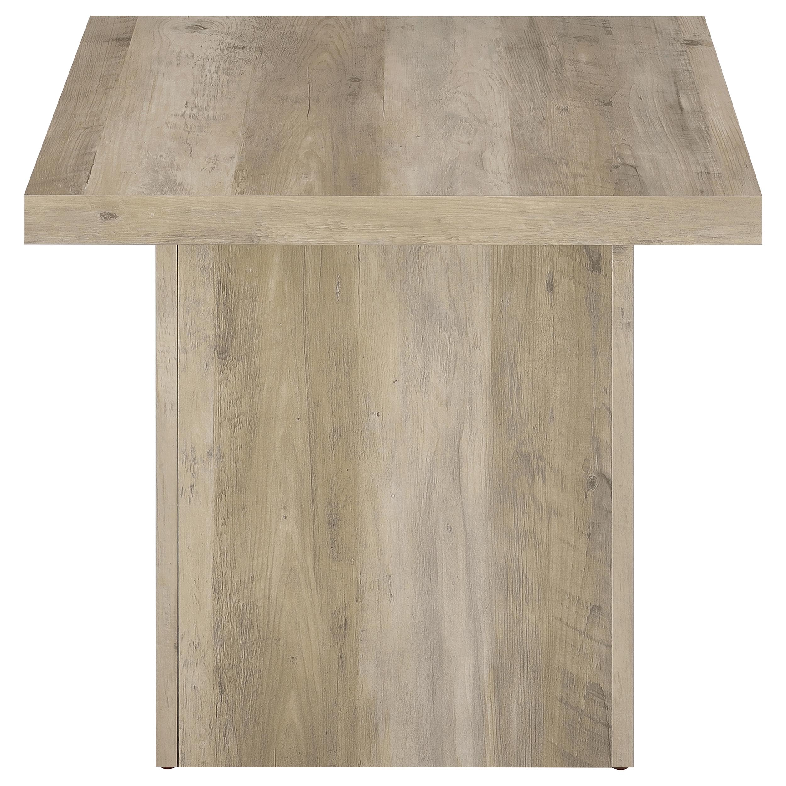 Devar 2-piece Square Coffee End Table Set Distressed Pine — view 6