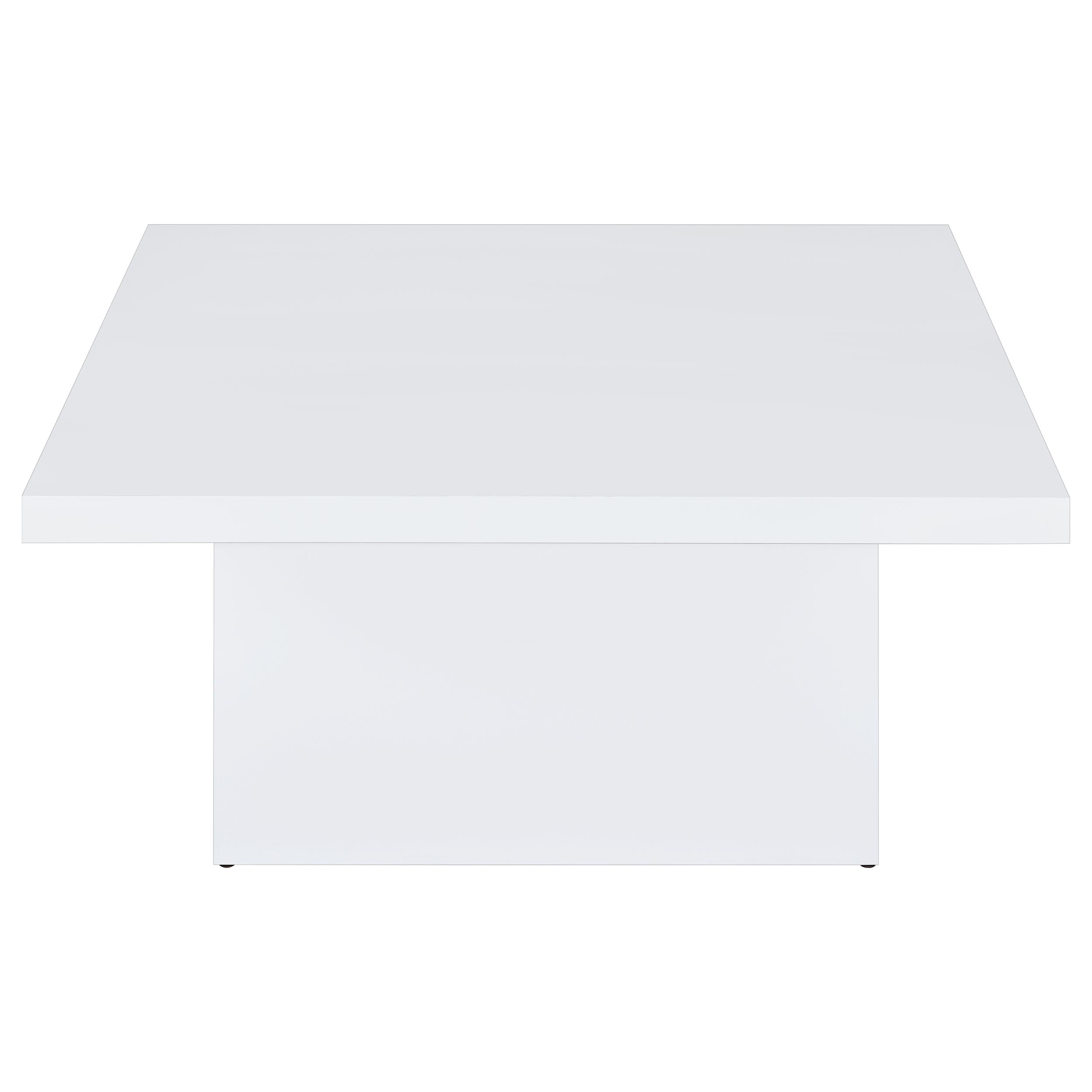 Devar 3-piece Square Coffee End Table Set White High Gloss — view 9