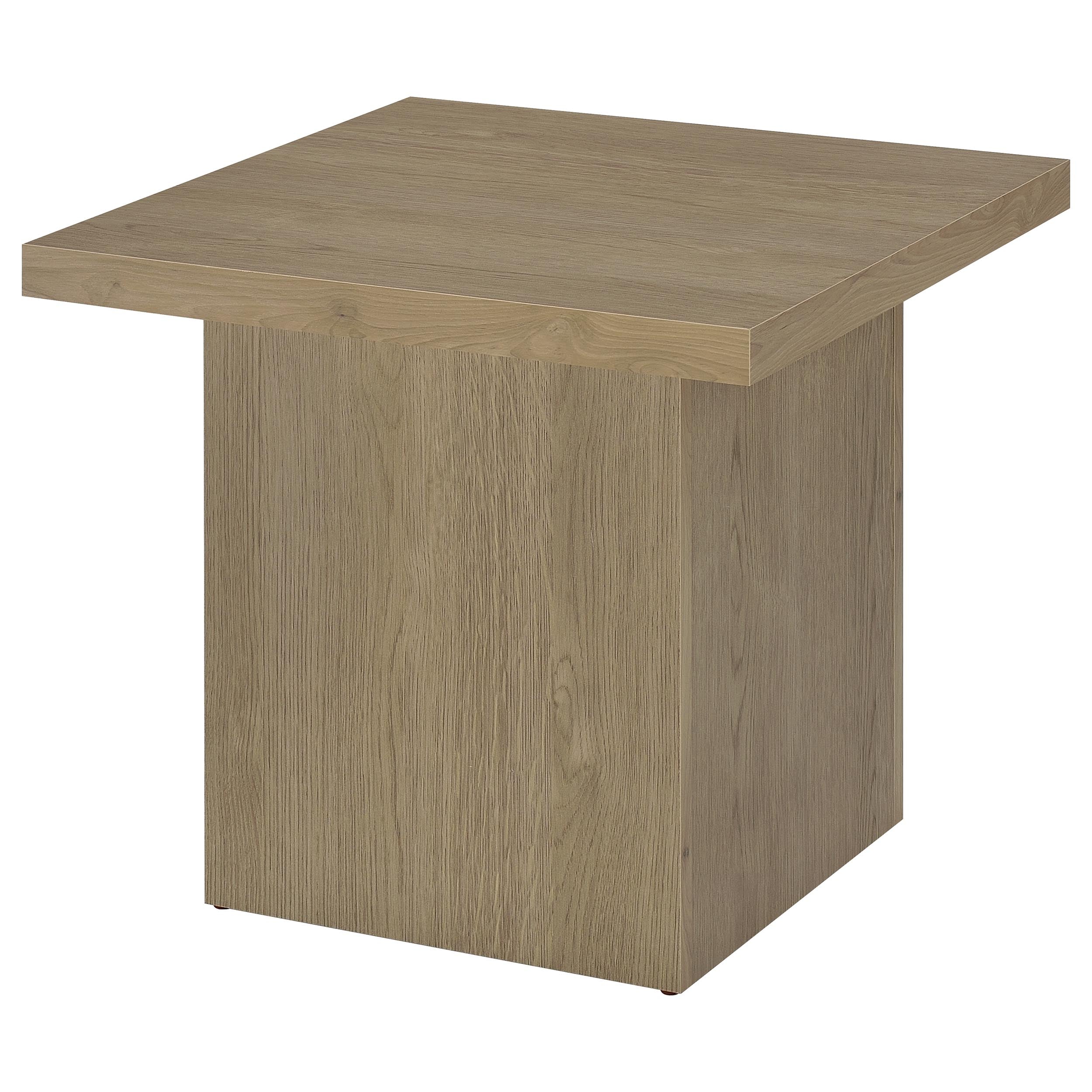 Devar Square Engineered Wood Side End Table Latte — view 4