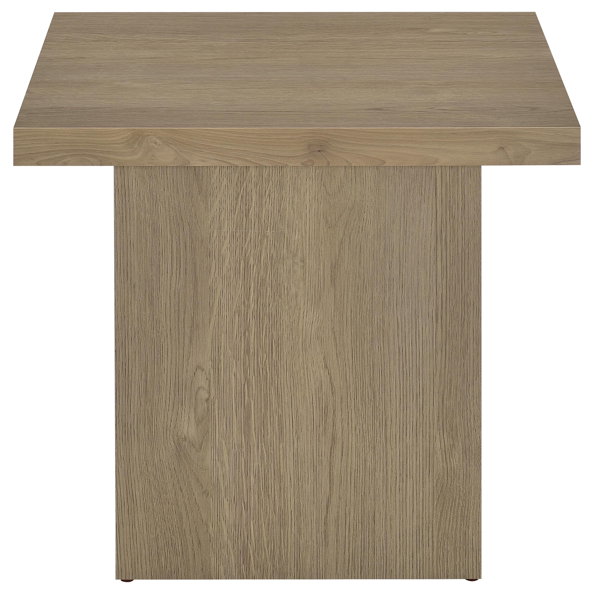 Devar 2-piece Square Cocktail Coffee End Table Set Latte — view 4