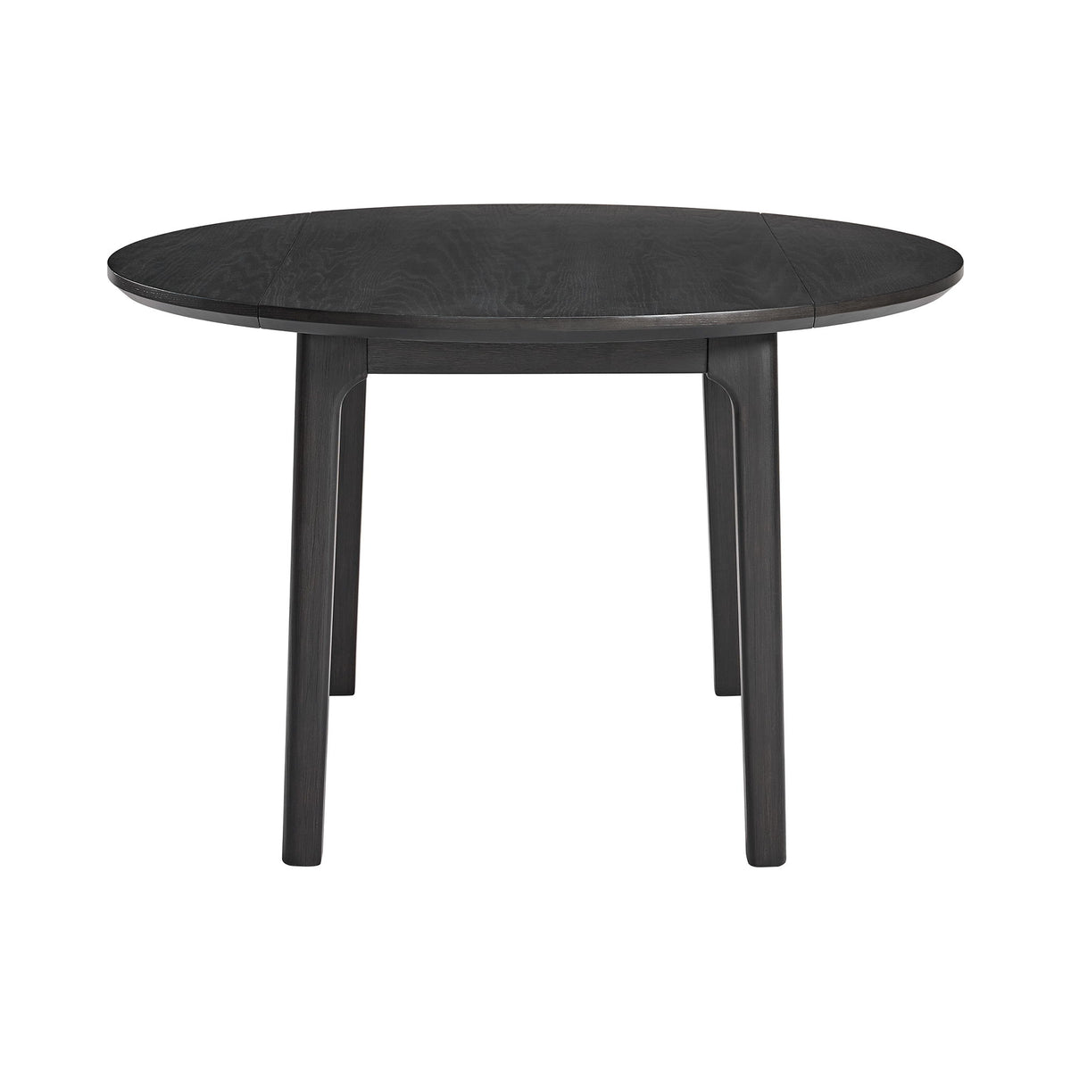 Garcia 3 Piece Dining Set (Round Drop Leaf Table And 2 Chairs) in Black by Elements International, view 6